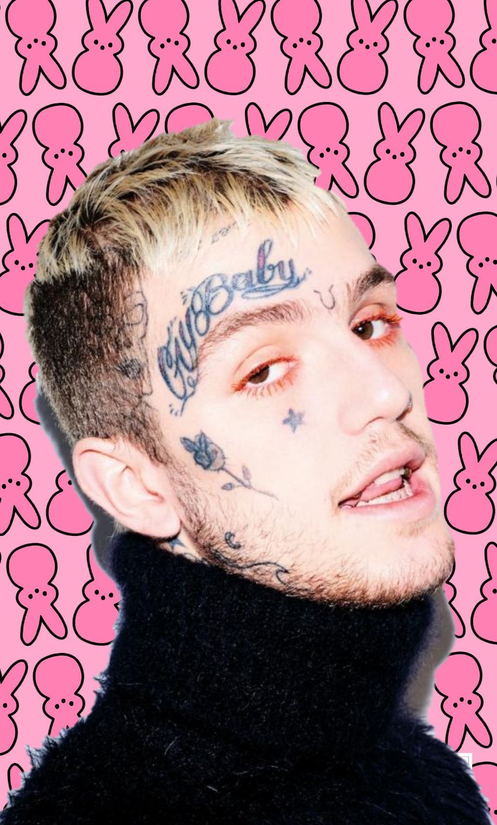 Lil Peep ritratto tatuaggi viso, 1024x1701 Full HD Verticale, iPhone Air