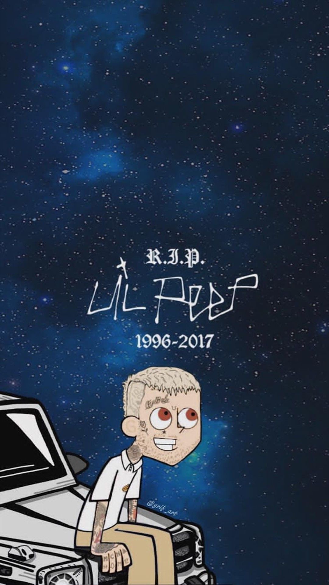 Lil Peep tributo cielo stellato, 1080x1920 Verticale, iPhone Pro