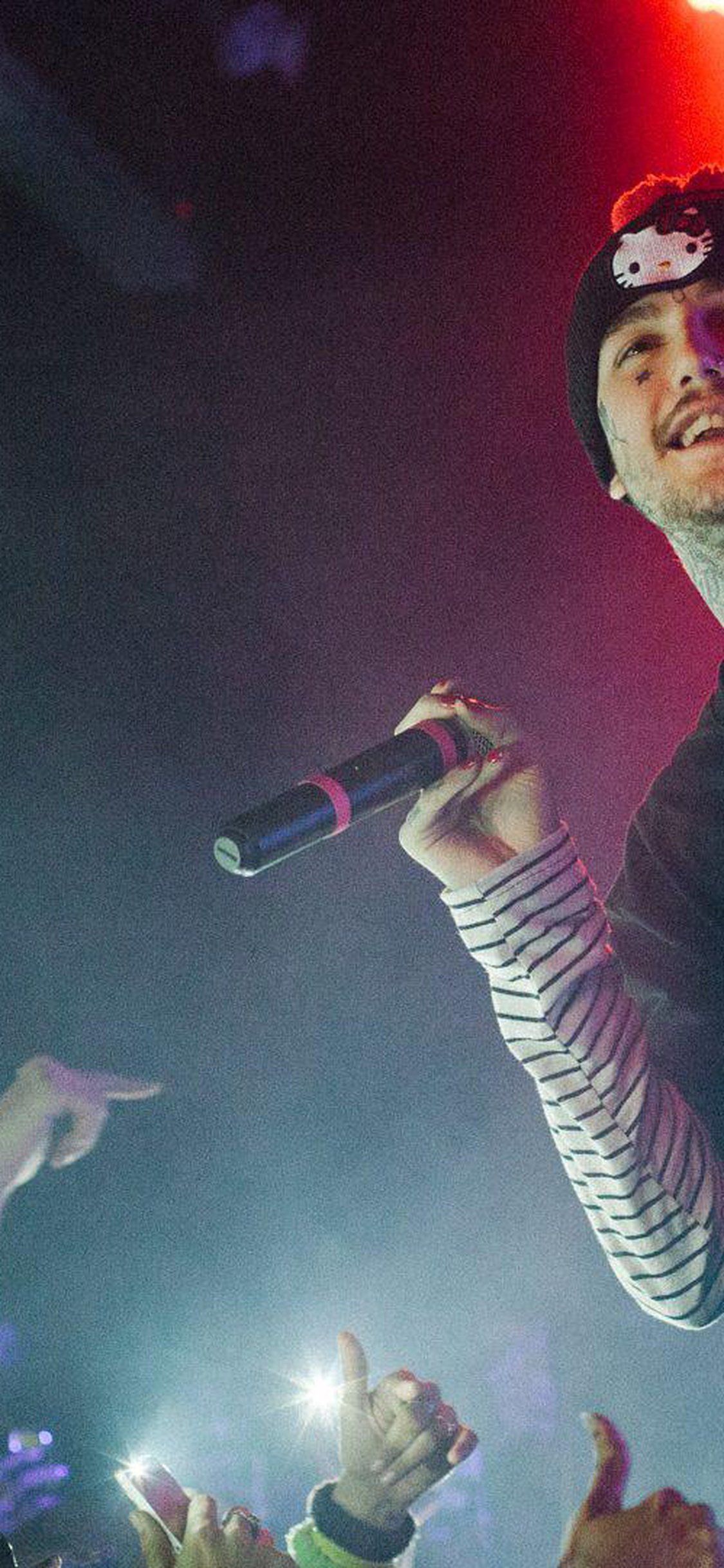 Lil Peep concerto microfono folla, 1125x2436 Full HD Verticale, iPhone Pro Max
