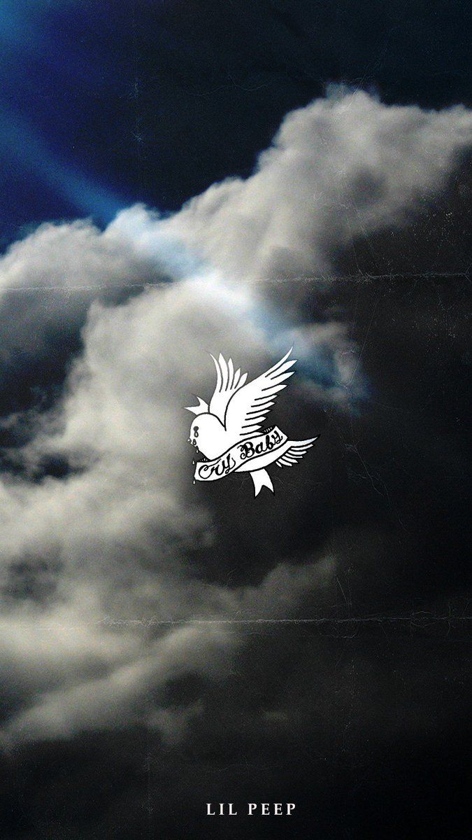 Logo uccello Lil Peep nuvole, 675x1200 Full HD Verticale, iPhone