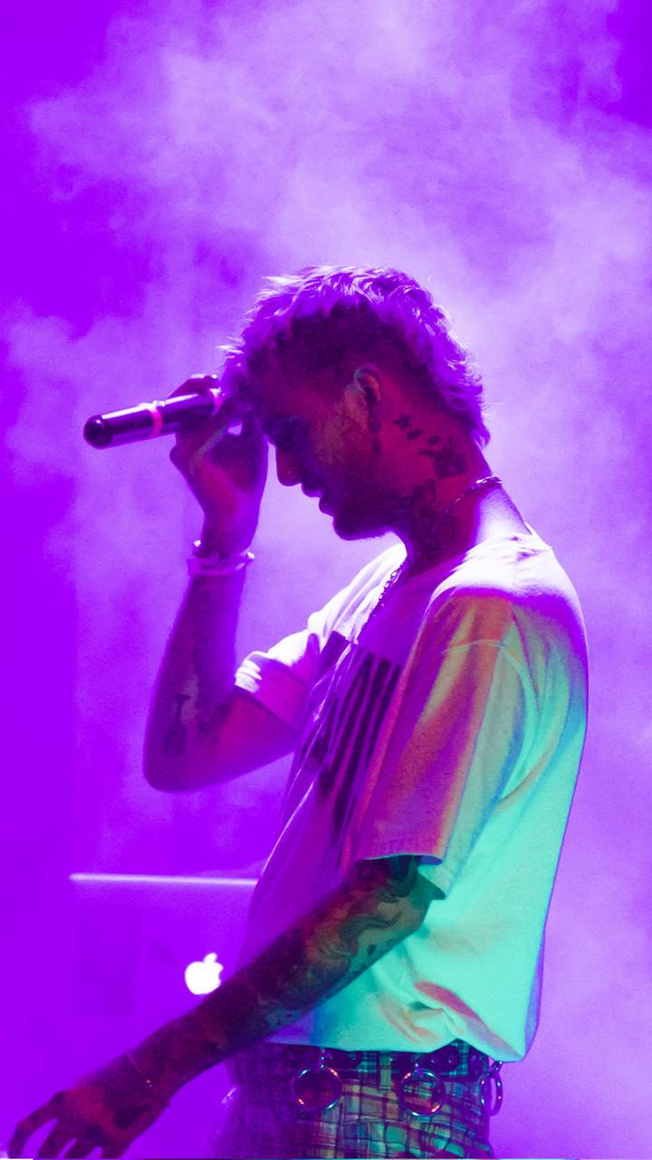 Lil Peep concerto luce viola, 720x1280 Verticale, iPhone Air