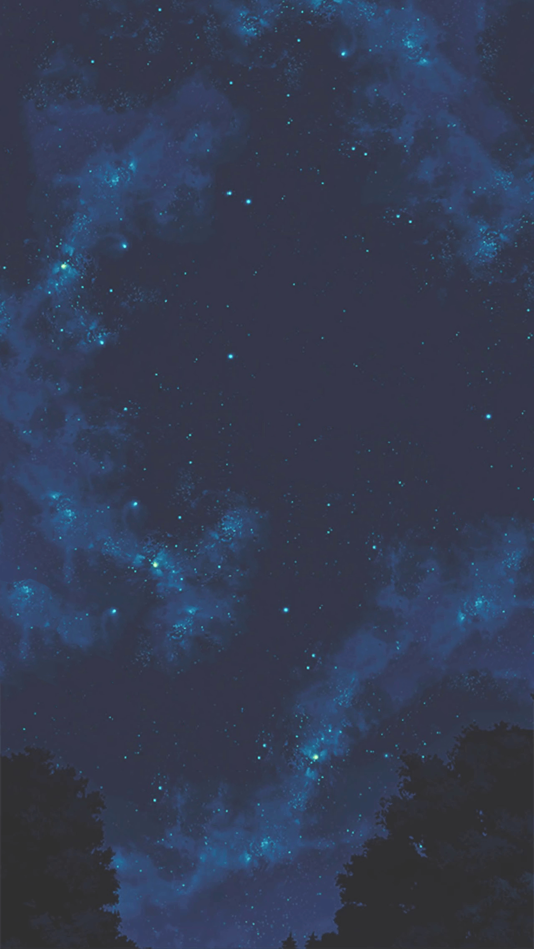 Cielo stellato notturno blu, 1080x1920 Verticale, iPhone Plus
