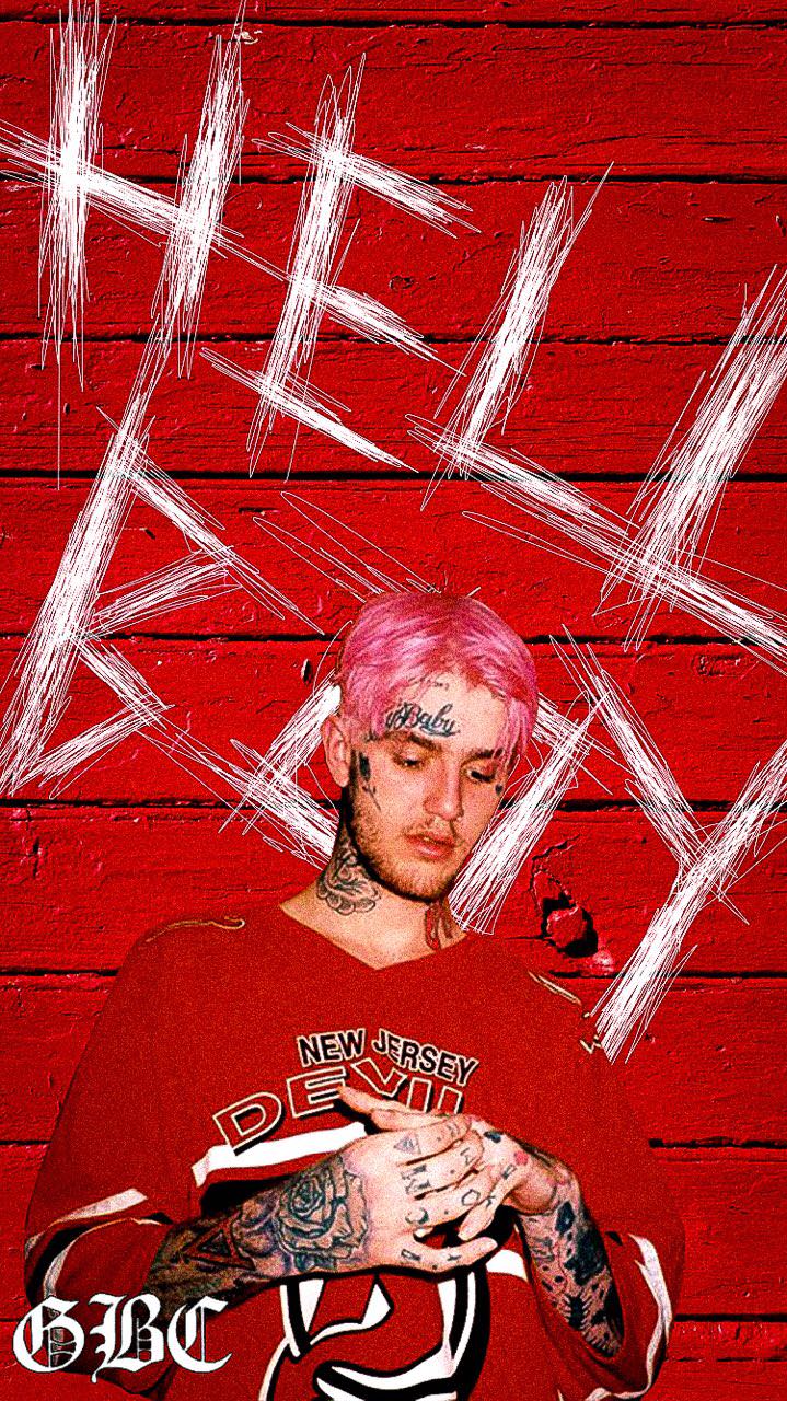 Lil Peep sfondo rosso Hellboy, 719x1280 Full HD Verticale, iPhone Pro