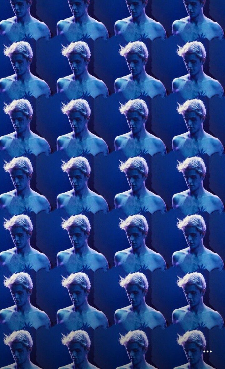 Lil Peep ritratto ripetuto blu, 720x1180 Verticale, iPhone Plus