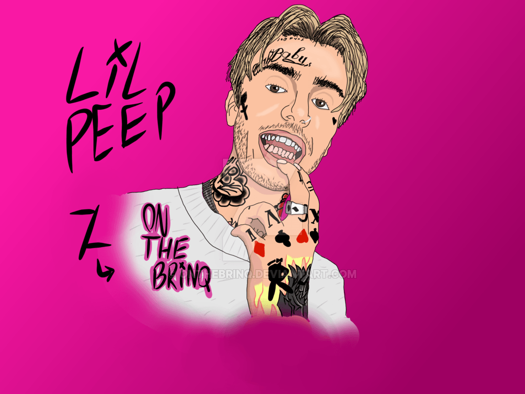 Lil Peep illustrazione rosa, 1024x768 HD, Desktop