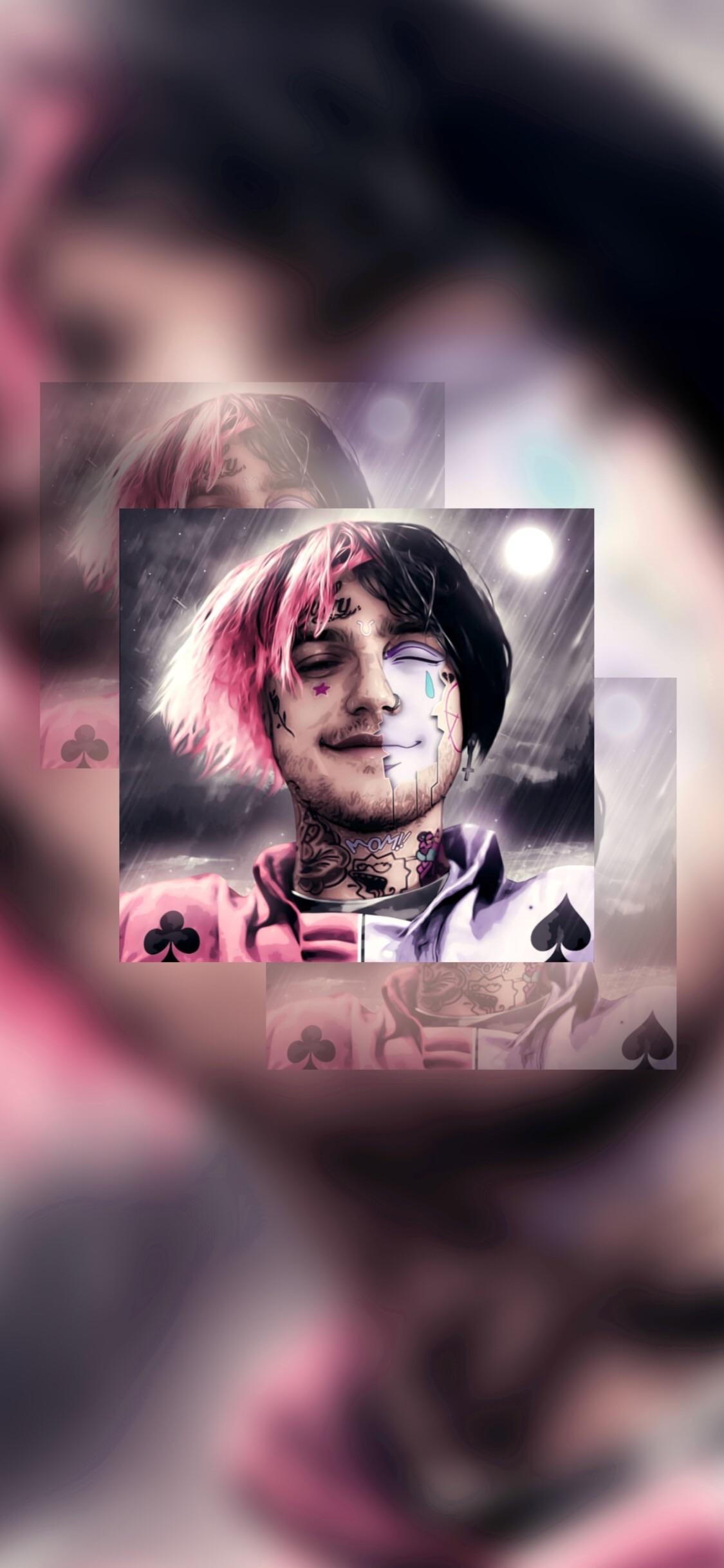 Ritratto Lil Peep con carte, 1125x2436 Verticale, iPhone Pro