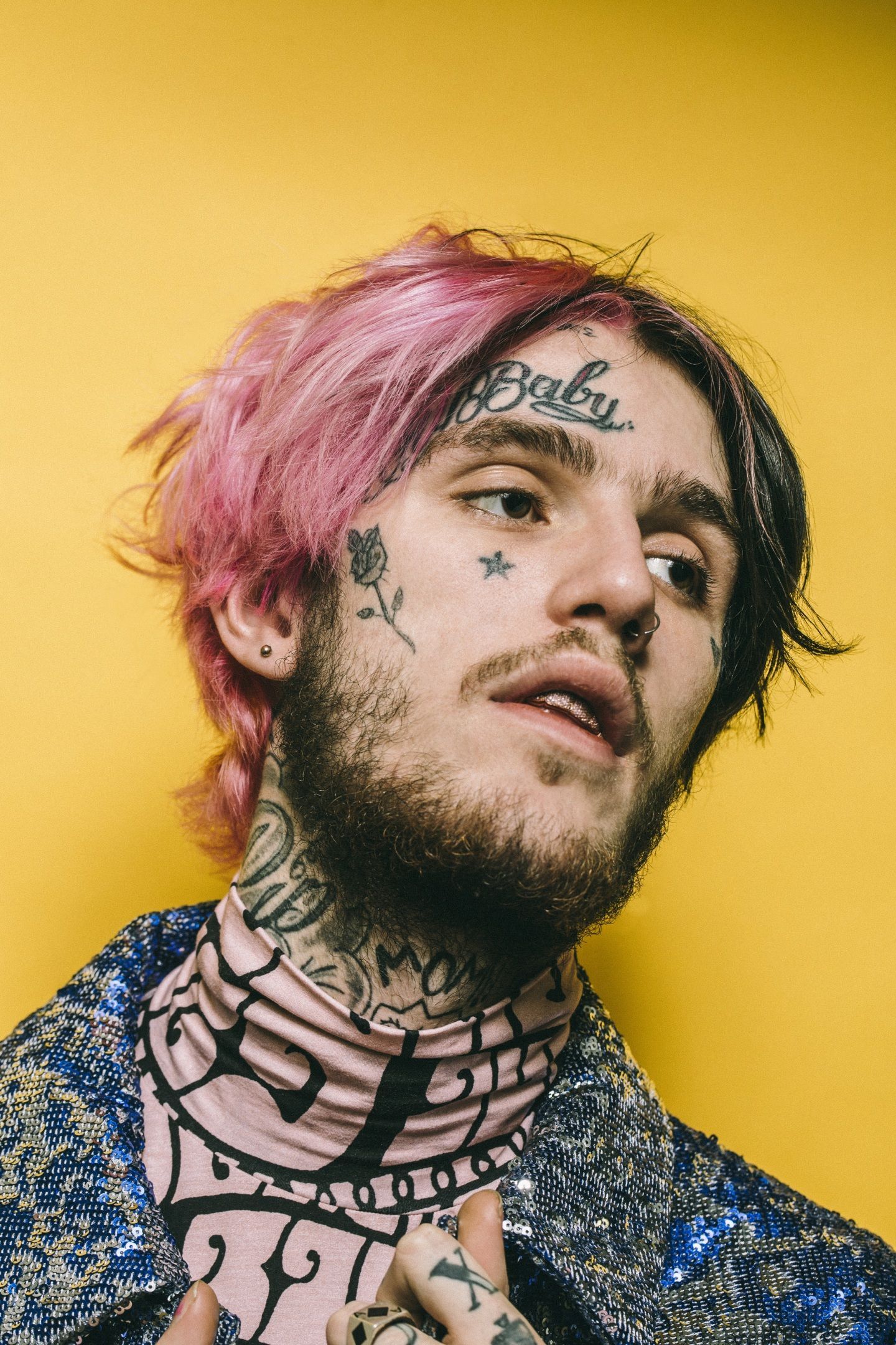 Lil Peep capelli rosa tatuaggi, Gustav Ahr, 1440x2160 Full HD Verticale, iPhone Pro Max