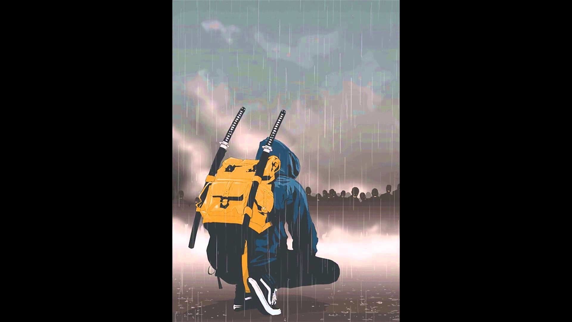 Personaggio anime con katana, pioggia, 1920x1080 Full HD 1080p, Desktop
