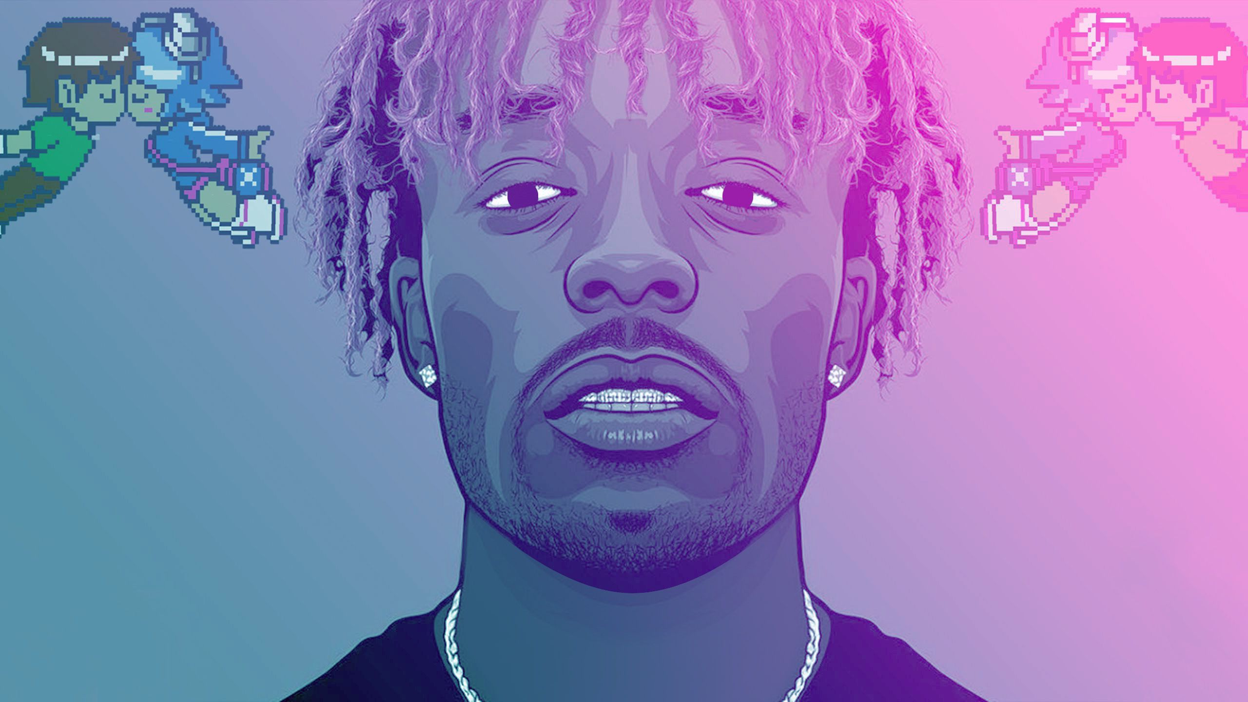 Ritratto illustrato Lil Uzi Vert, 2560x1440 QHD, Laptop