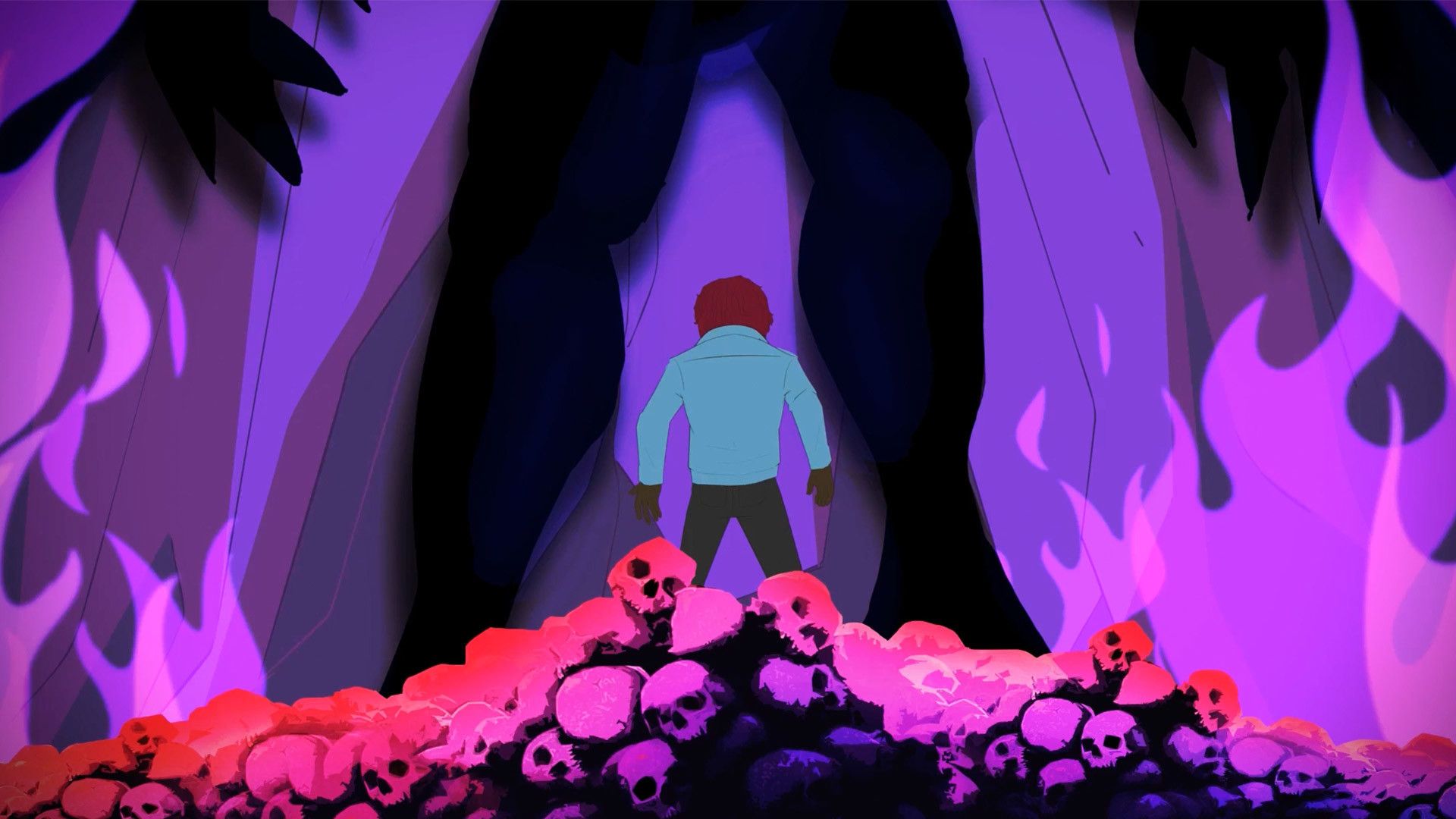 Personaggio grotta teschi viola, 1920x1080 Full HD 1080p, Desktop