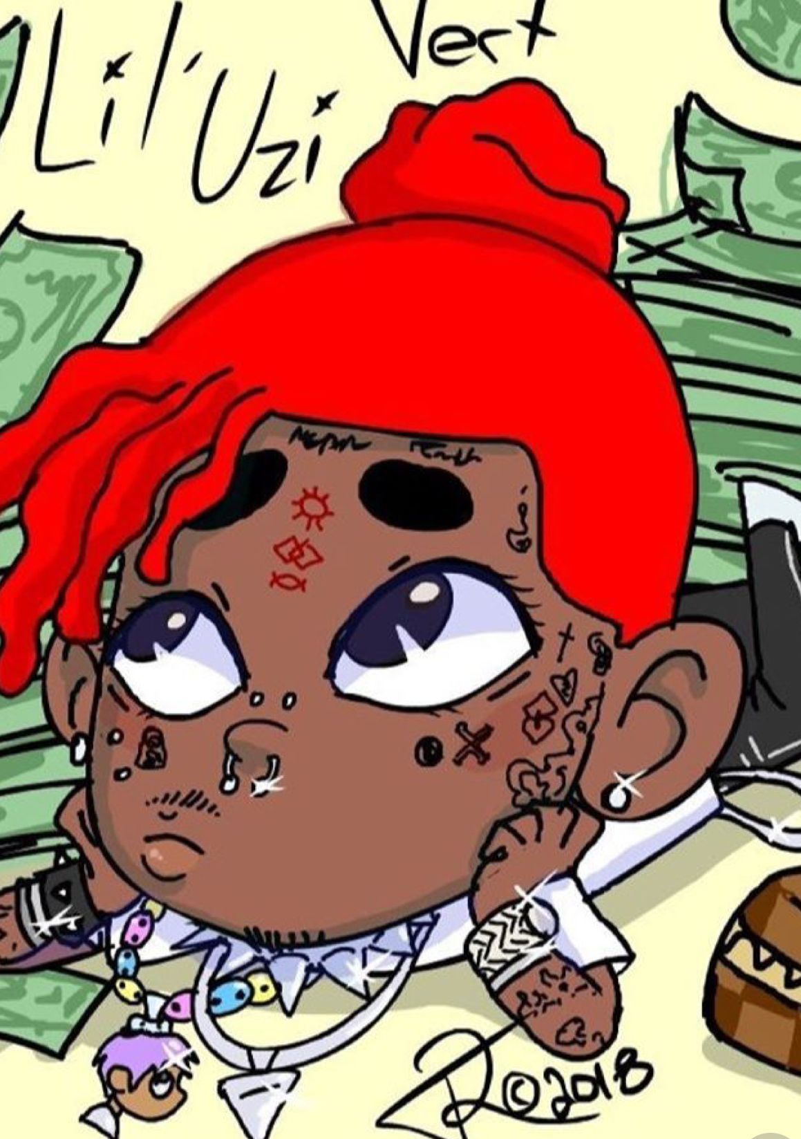 Lil Uzi Vert capelli rossi, 2094x3724 Full HD Verticale, Smartphone