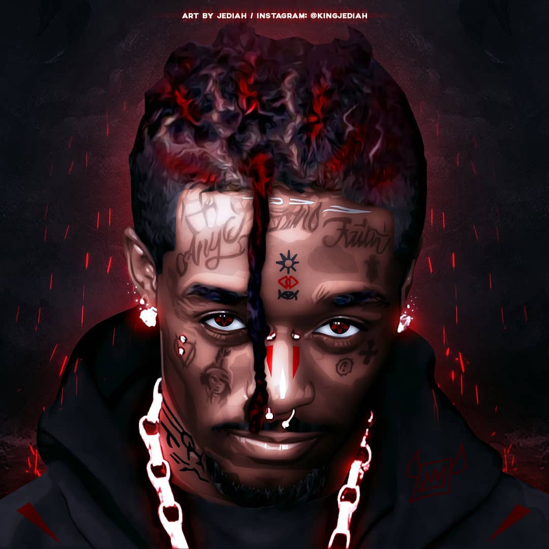 Lil Uzi Vert cover art rossa, 1080x1080 HD, Laptop