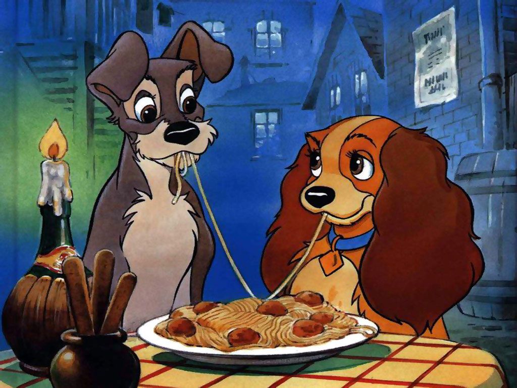 Lilli e il Vagabondo spaghetti, 1024x768 HD, Desktop