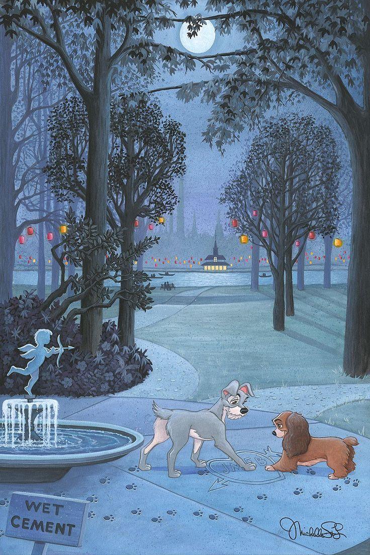 Lilli e il Vagabondo parco notturno, 736x1104 Full HD Verticale, iPhone