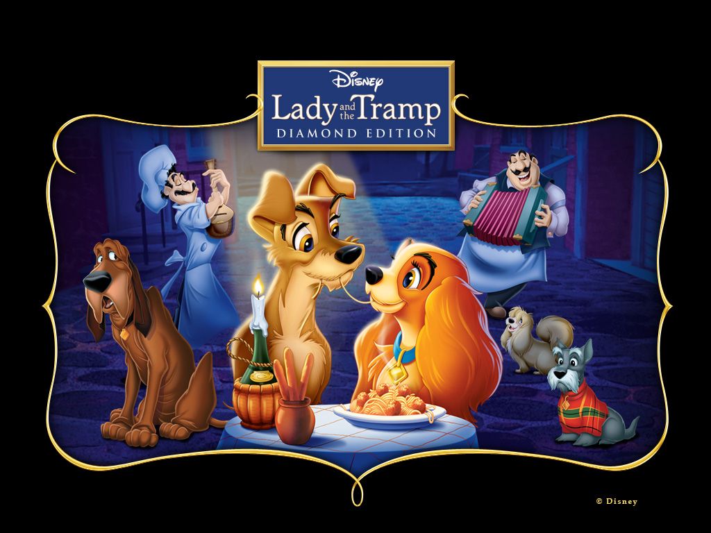 Lilli e il Vagabondo personaggi Disney, classici d'animazione, 1024x768 HD, Desktop
