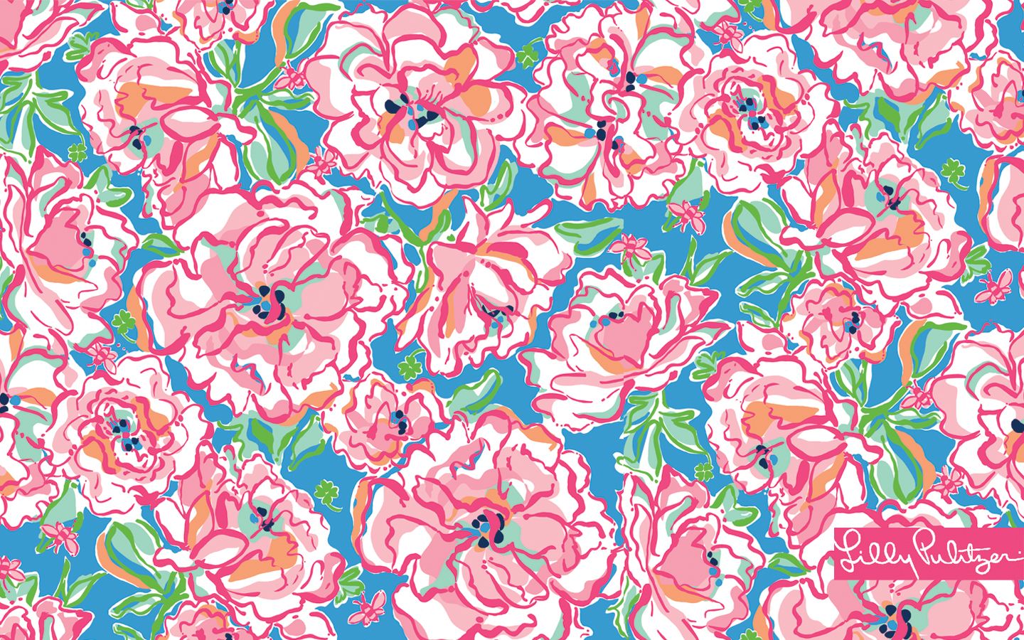 Fiori rosa su blu, 1440x900 HD, MacBook Air