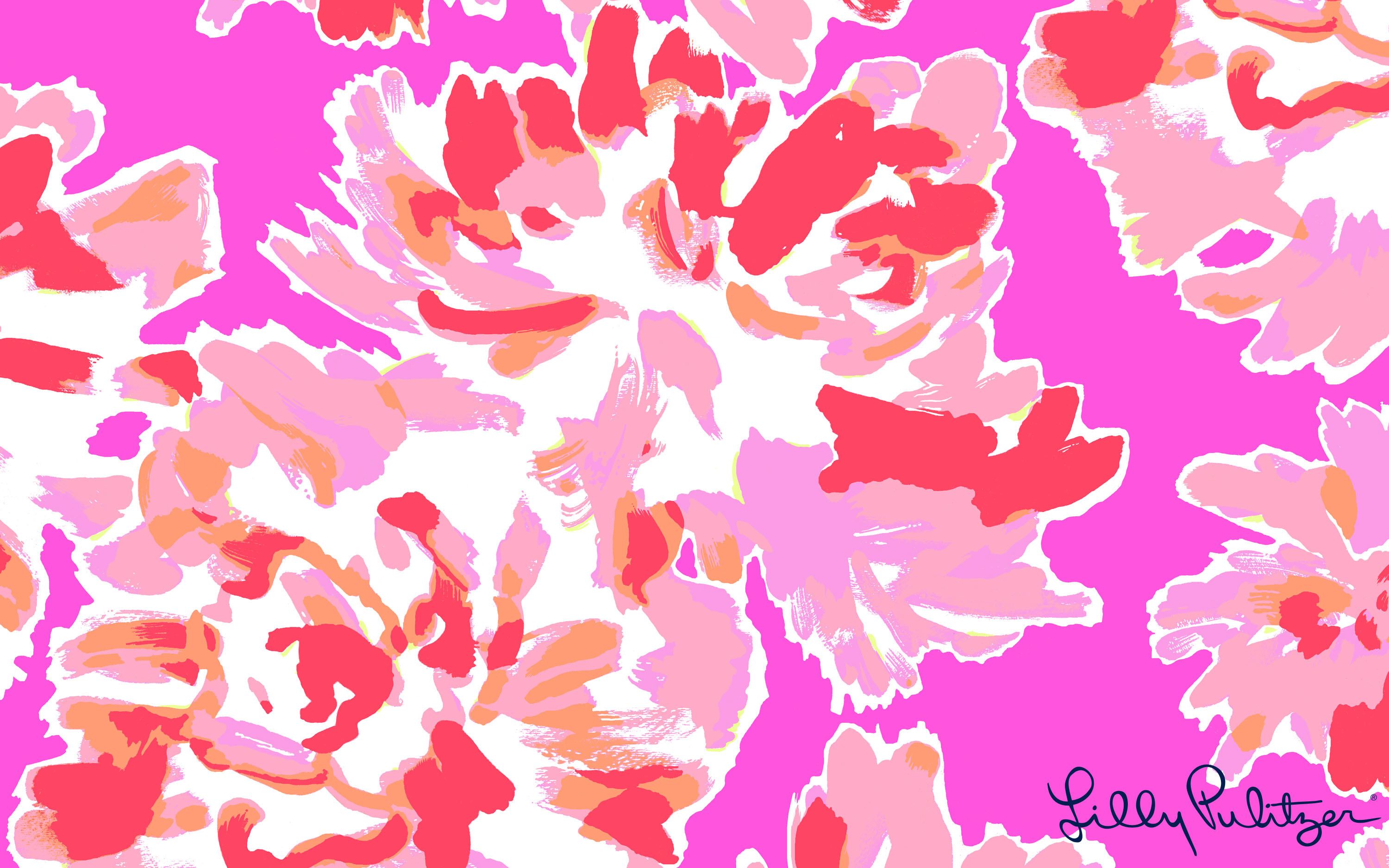 Fiori rosa e corallo Lilly Pulitzer, 3000x1876 2K+, Monitor Gaming