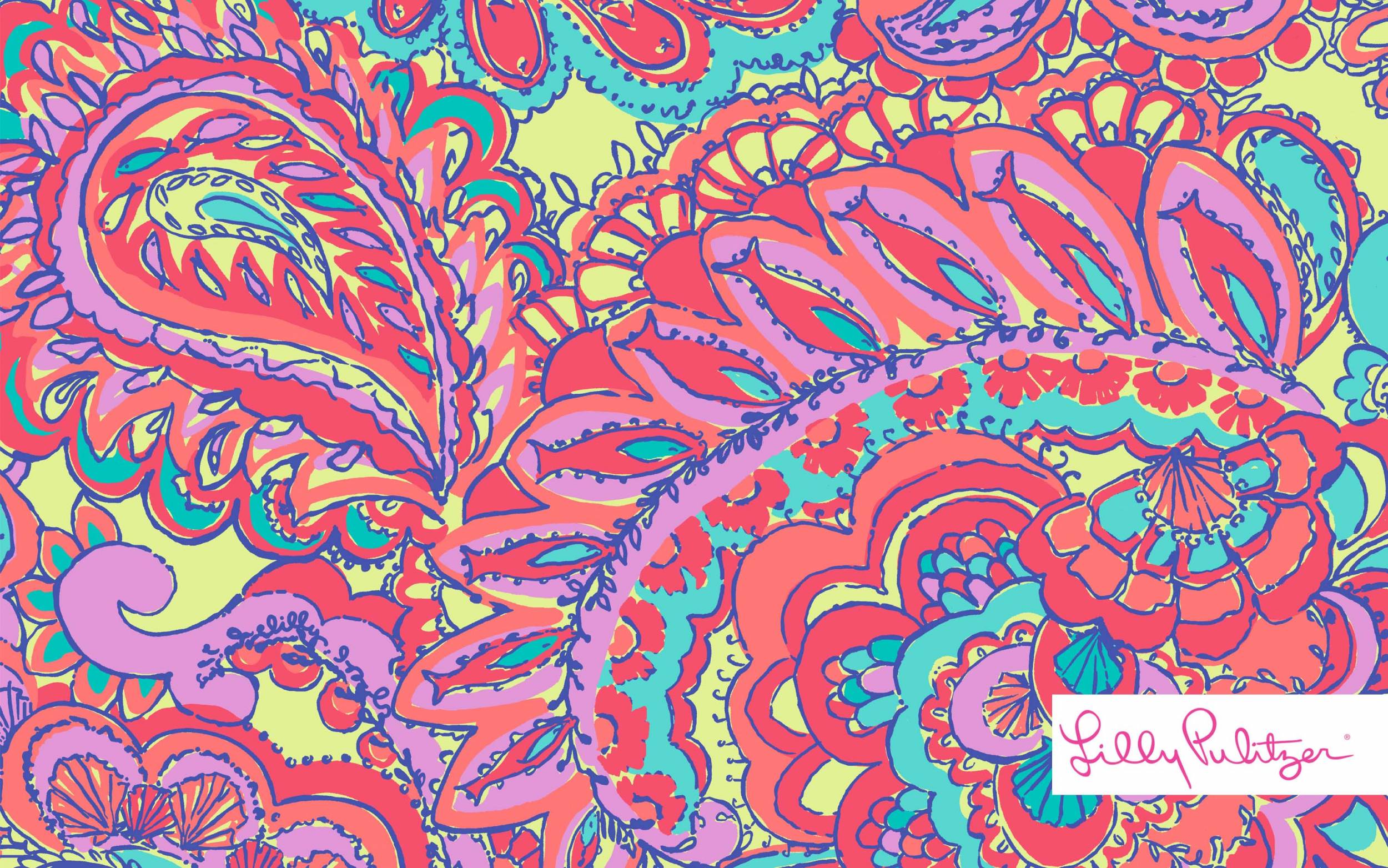 Motivo paisley colorato Lilly Pulitzer, 2500x1563 2K, Laptop