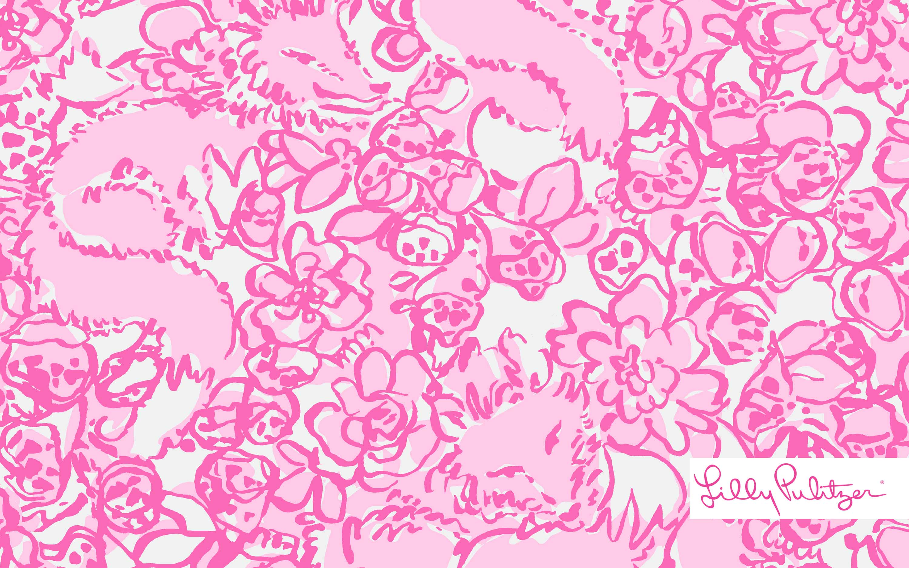 Pattern floreale rosa Lilly Pulitzer, 3000x1876 2K+, Desktop