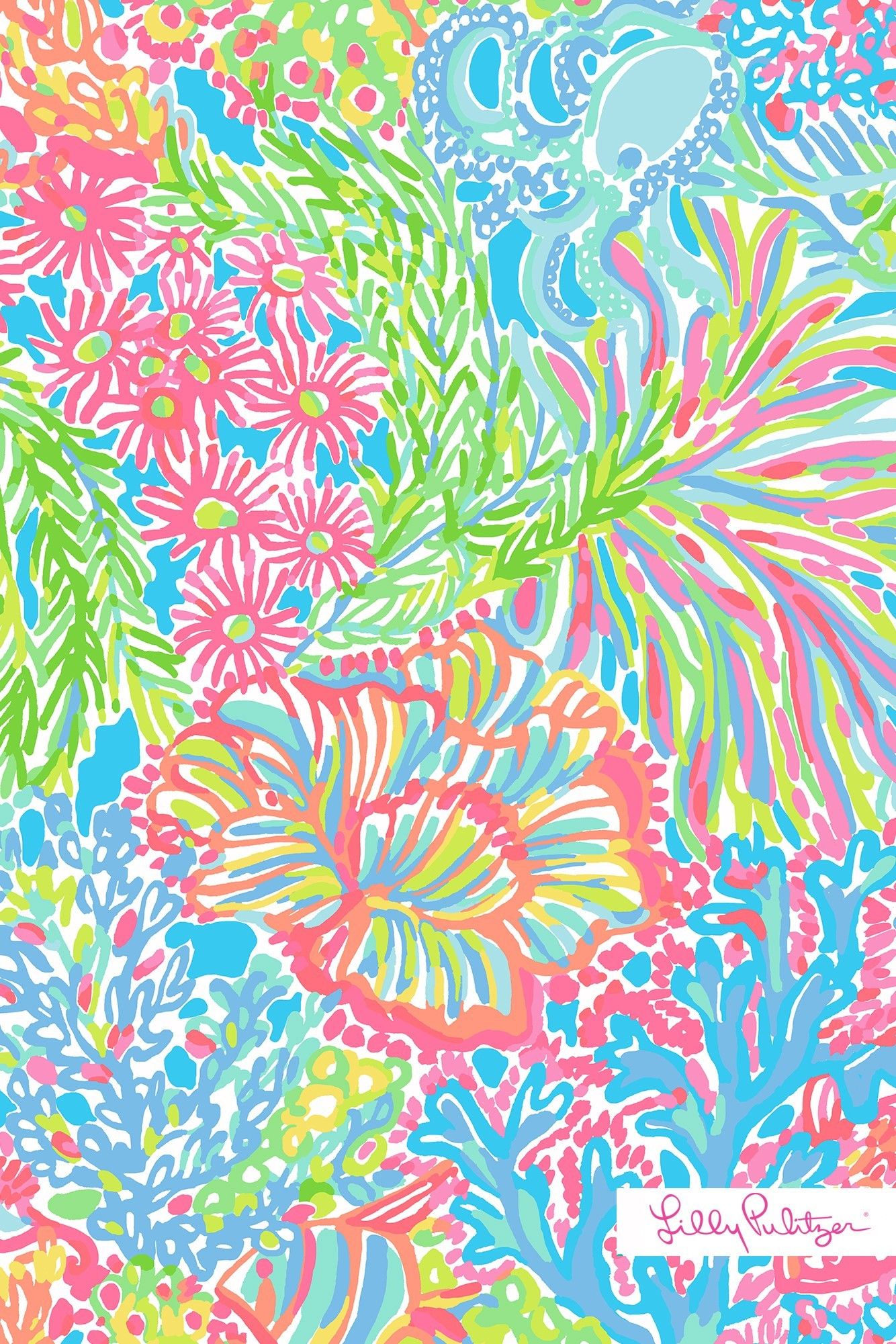 Fiori tropicali colorati Lilly Pulitzer, 1334x2001 Full HD Verticale, iPhone