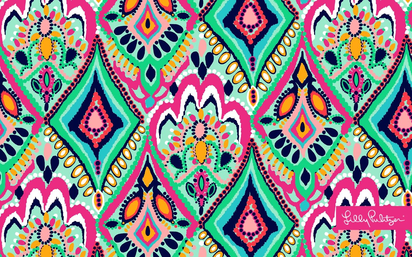 Motivo floreale colorato Lilly Pulitzer, 1440x900 720p, Laptop