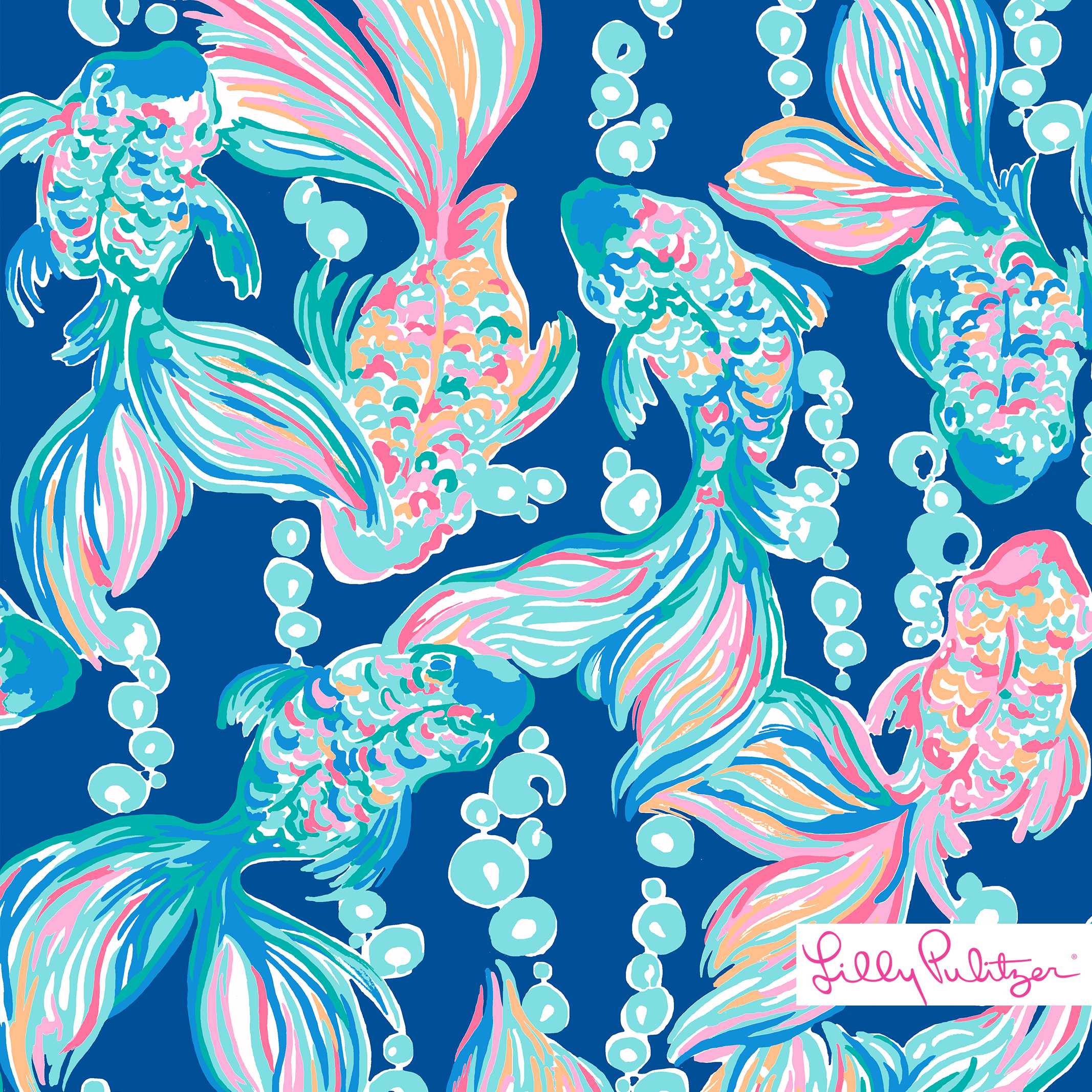 Pesci tropicali pattern blu, 2134x2134 alta risoluzione, Laptop