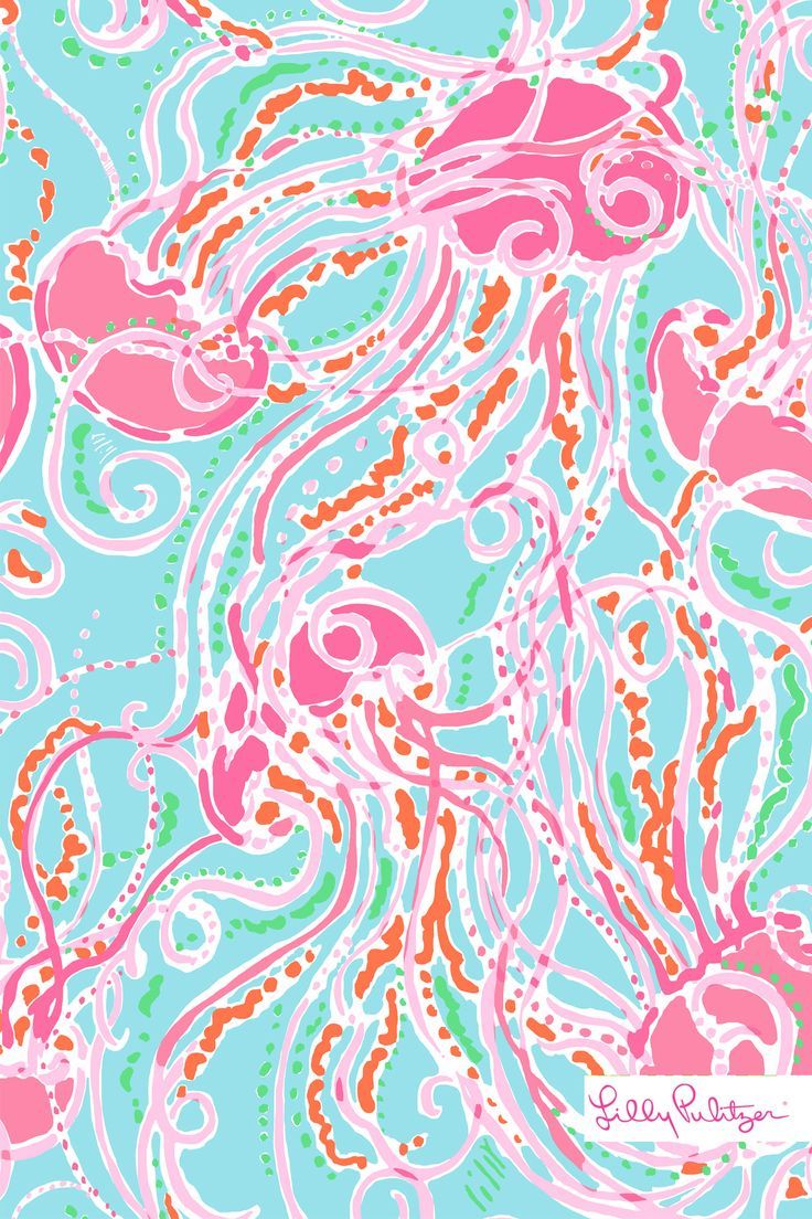 Meduse rosa pattern Lilly Pulitzer, 736x1104 Full HD Verticale, Smartphone