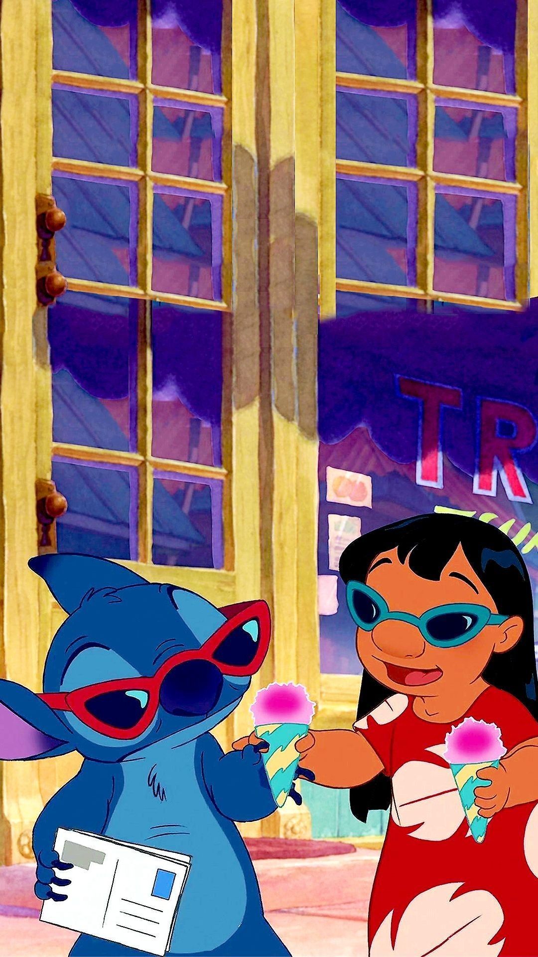 Lilo e Stitch occhiali da sole, 1080x1920 Full HD Verticale, Smartphone