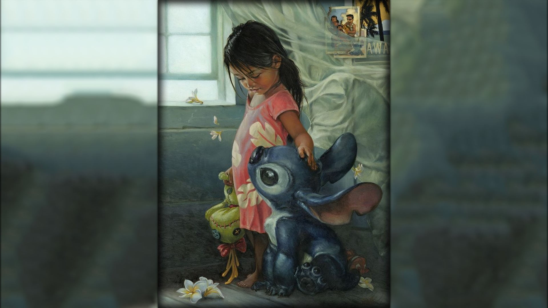 Lilo abbraccia Stitch scena drammatica, 1920x1080 Full HD, Desktop