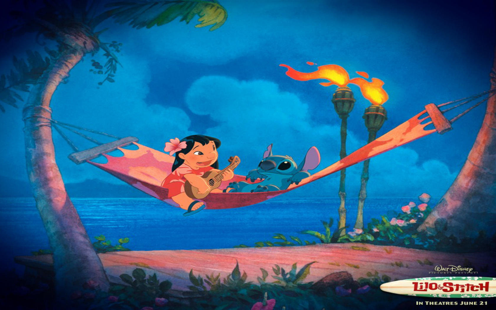 Lilo amaca Stitch torce notte, 1680x1050 HD, Desktop