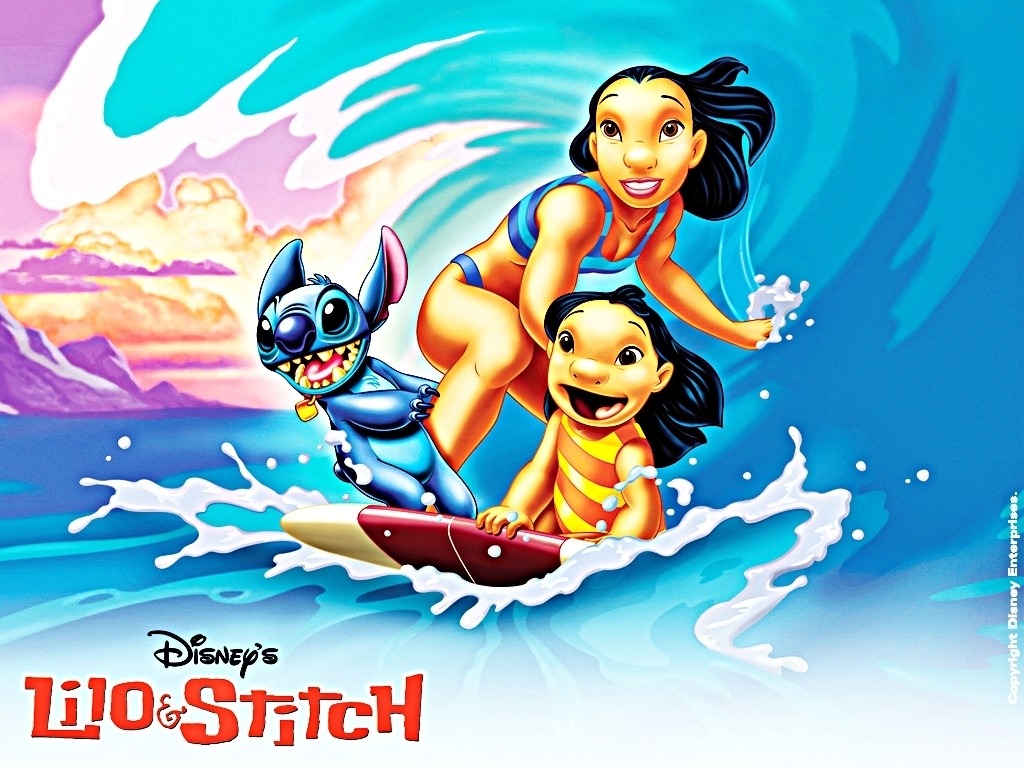 Nani Lilo e Stitch surf onda, 1024x768 HD, PC