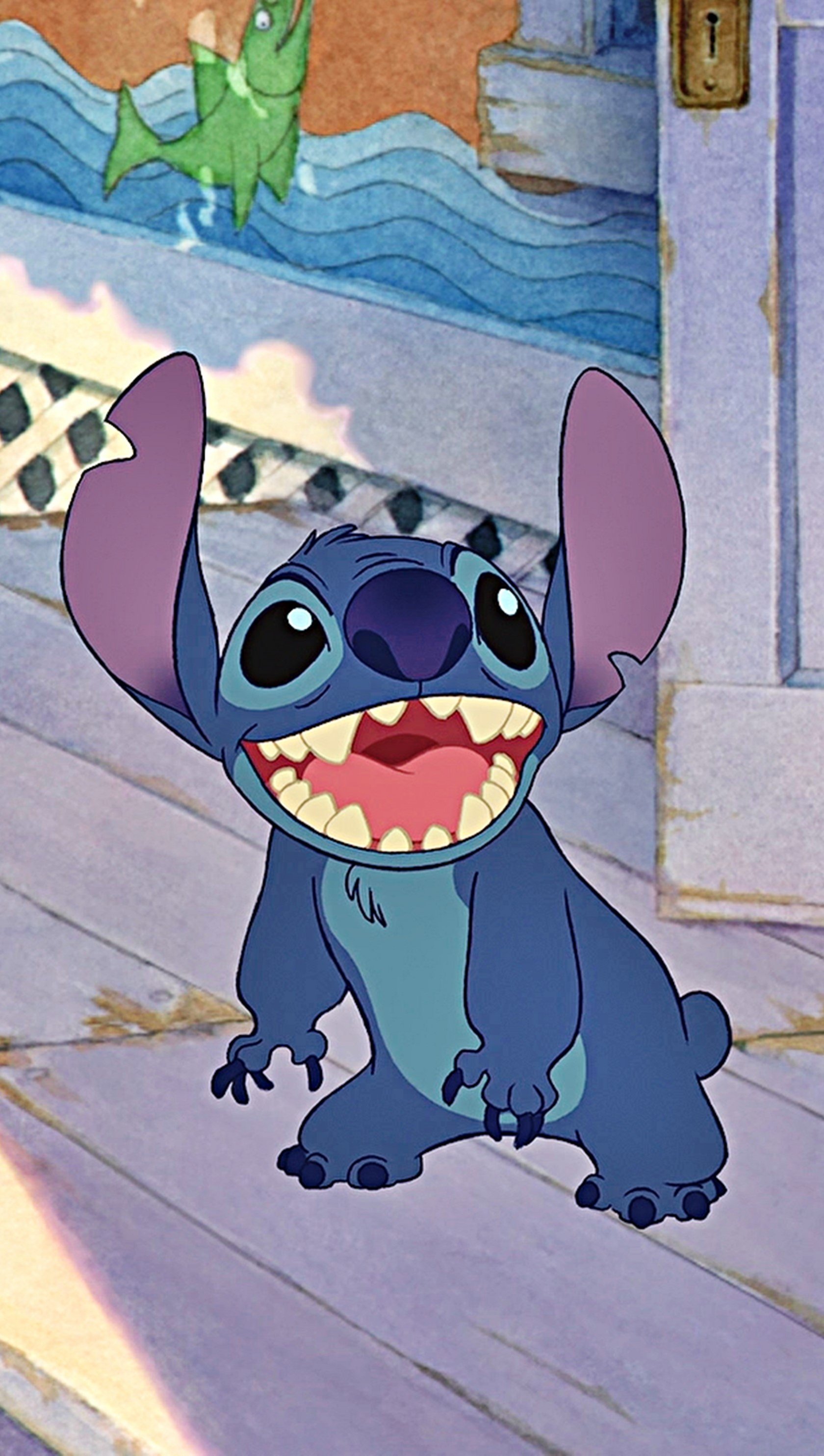 Stitch felice esultante, 1680x2970 Full HD Verticale, iPhone