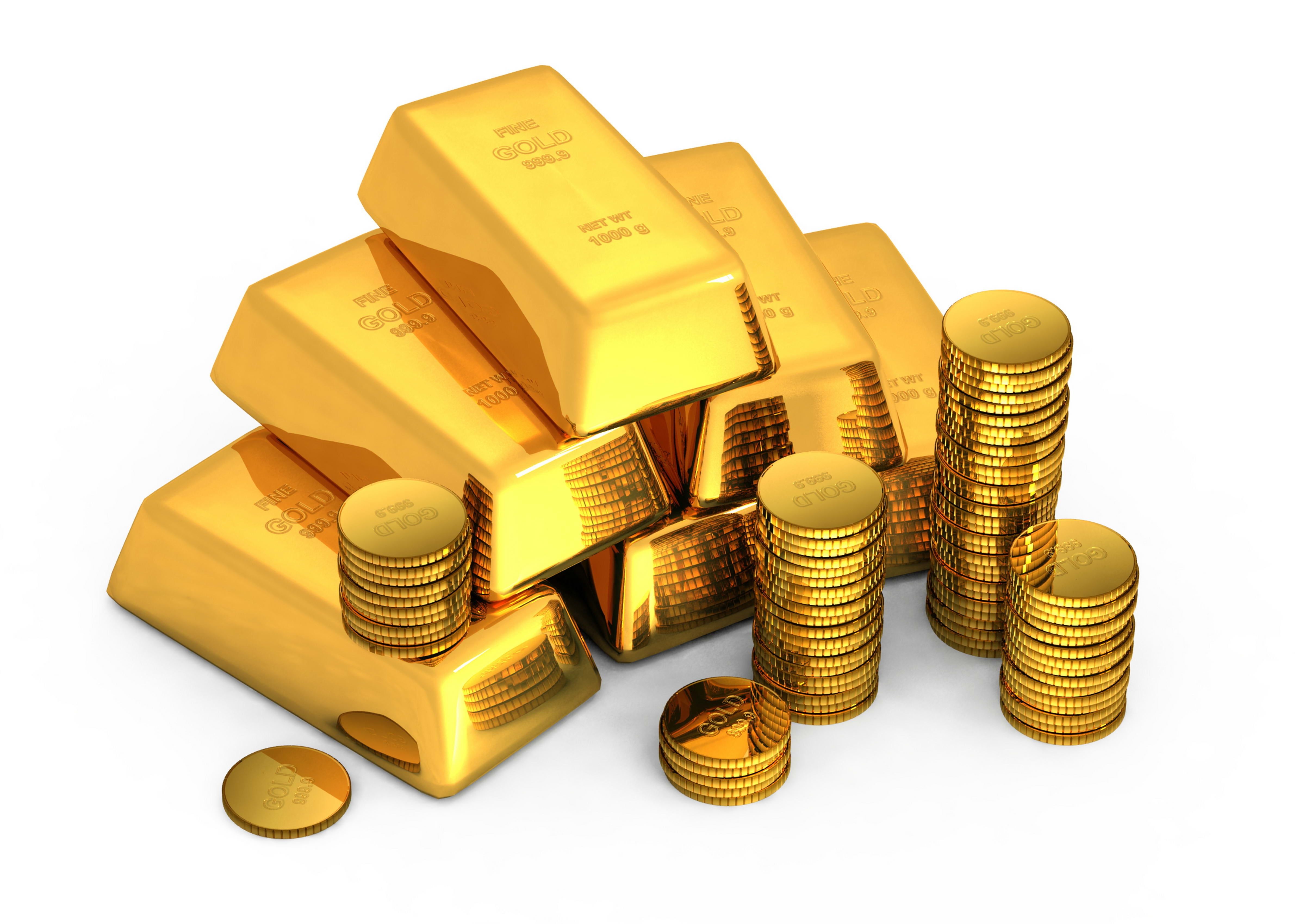 Lingotti d'oro e monete, 1280x800 720p, PC