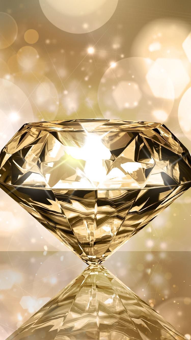 Diamante dorato scintillante, 750x1334 Verticale, iPhone Air