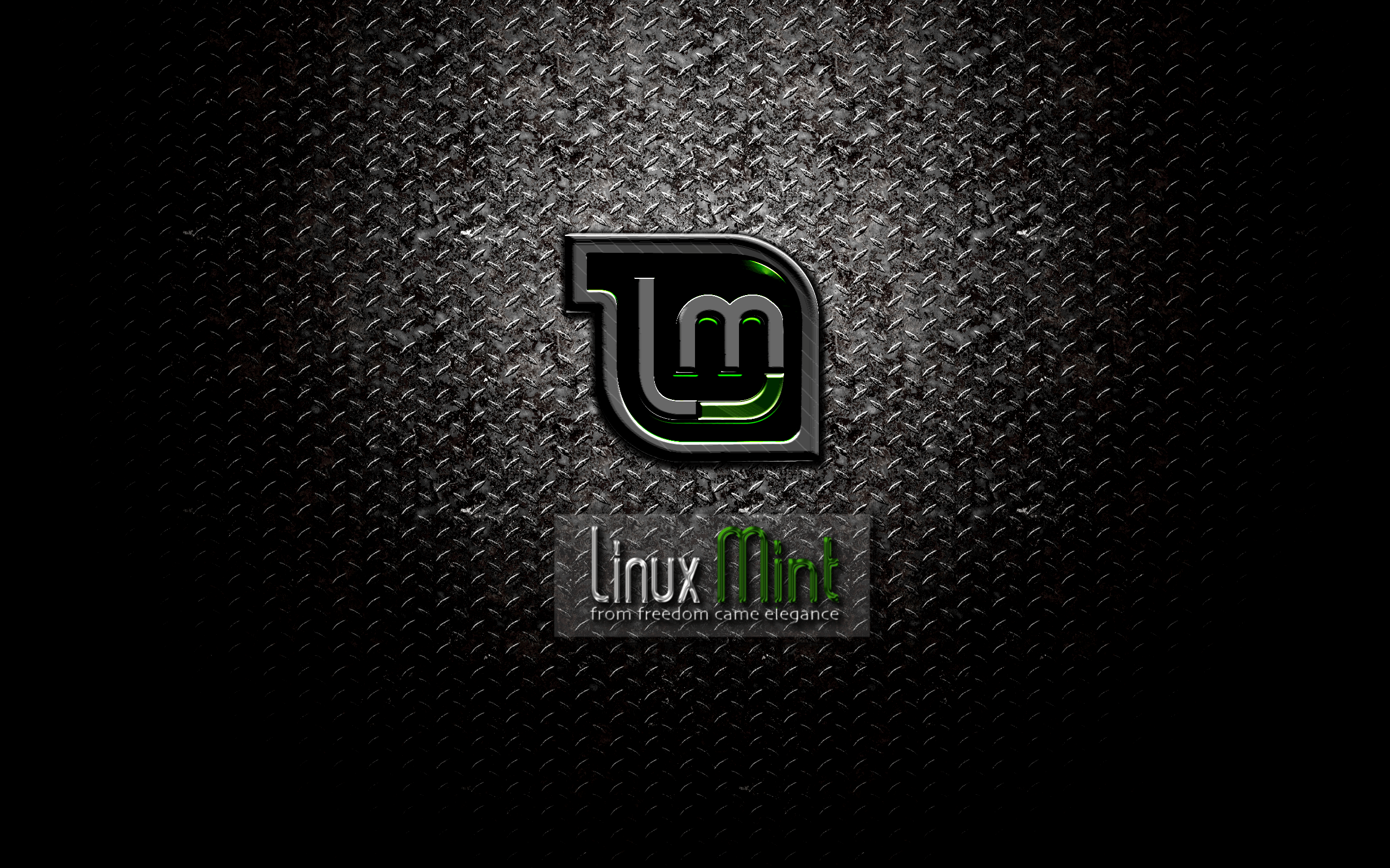 Logo Linux Mint scuro, 2560x1600 2K, MacBook Pro