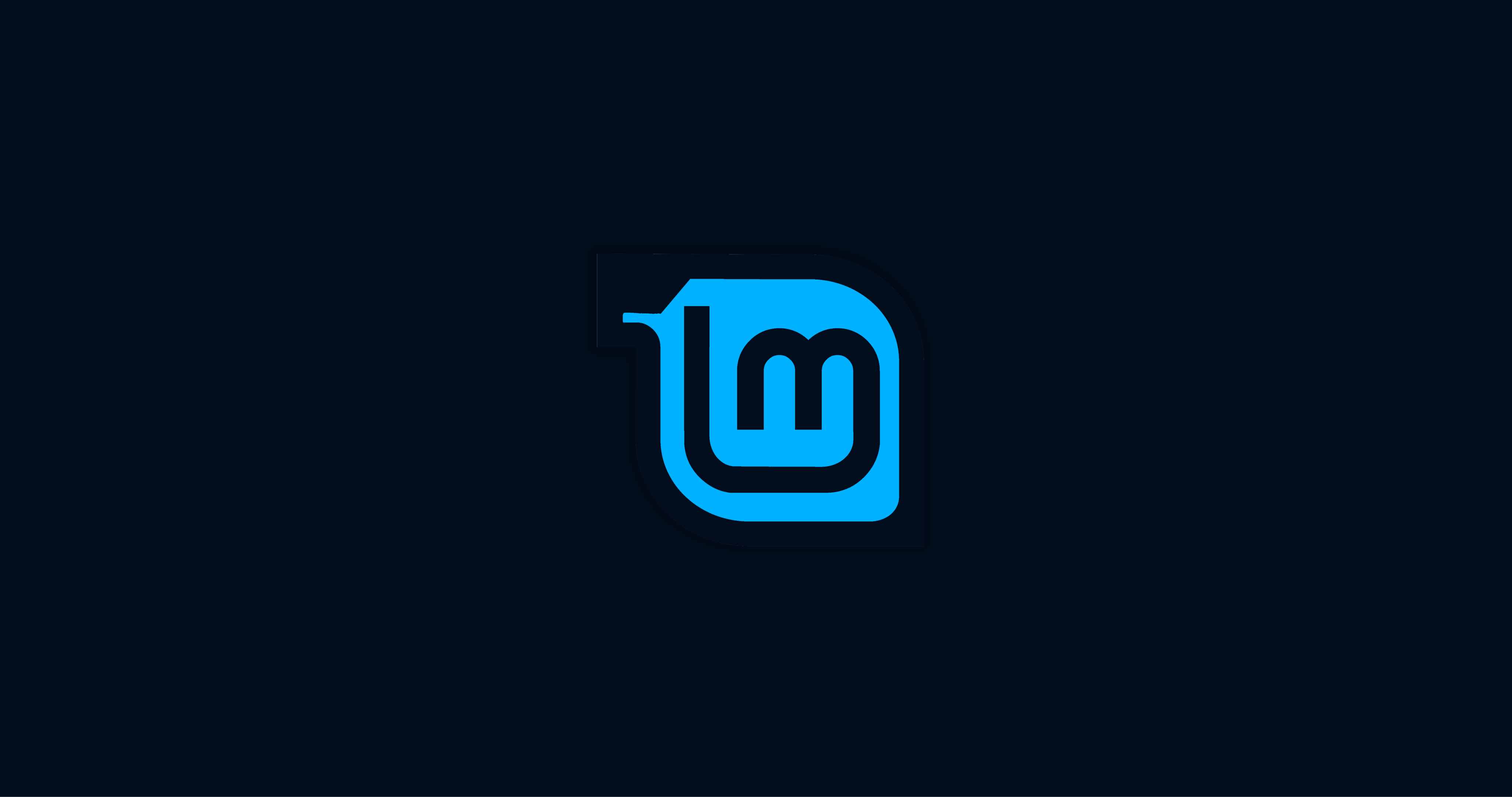 Logo Linux Mint blu scuro, distribuzione Linux, 4096x2161 4K Ultra HD, Monitor 4K