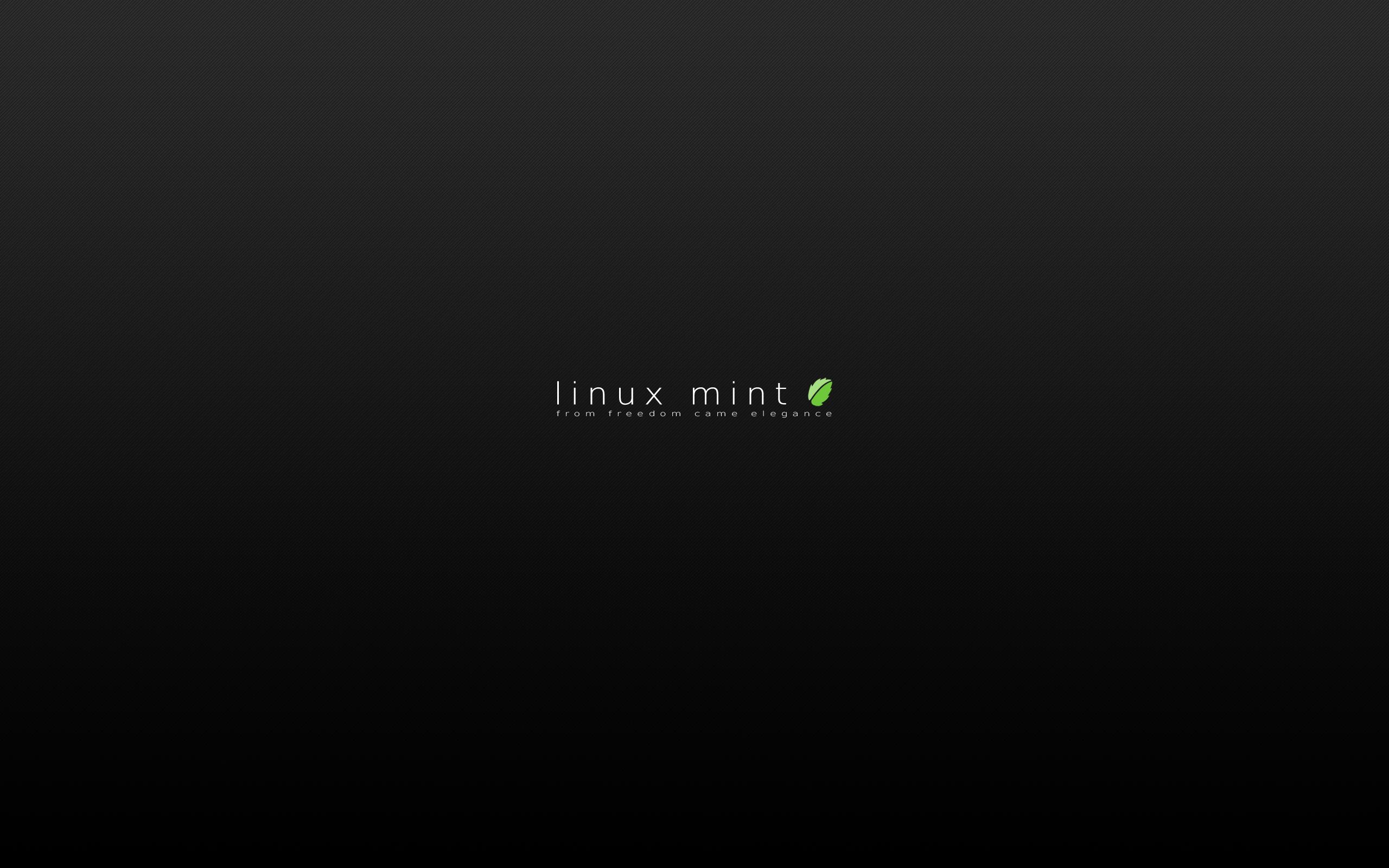 Logo Linux Mint scuro minimalista, 2560x1600 2K, Laptop