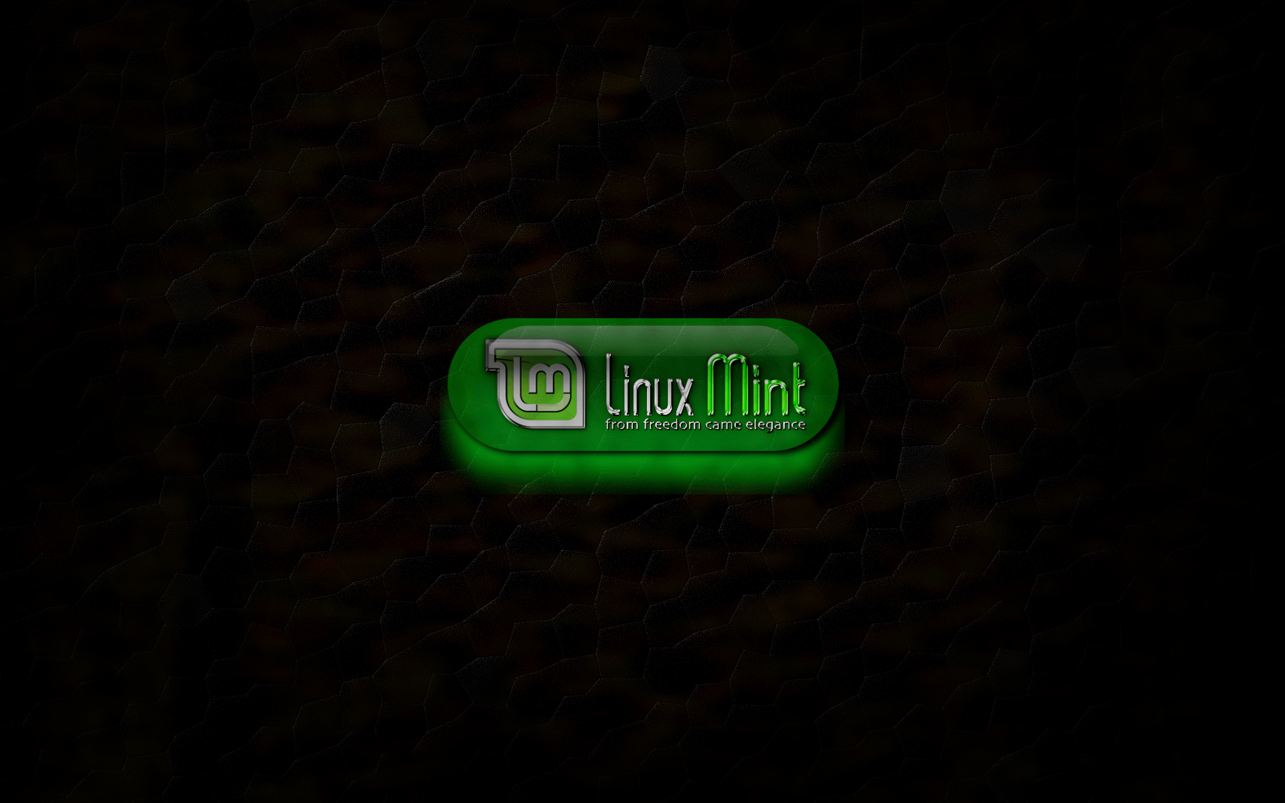 Logo Linux Mint verde scuro, 2560x1600 WQXGA, Desktop