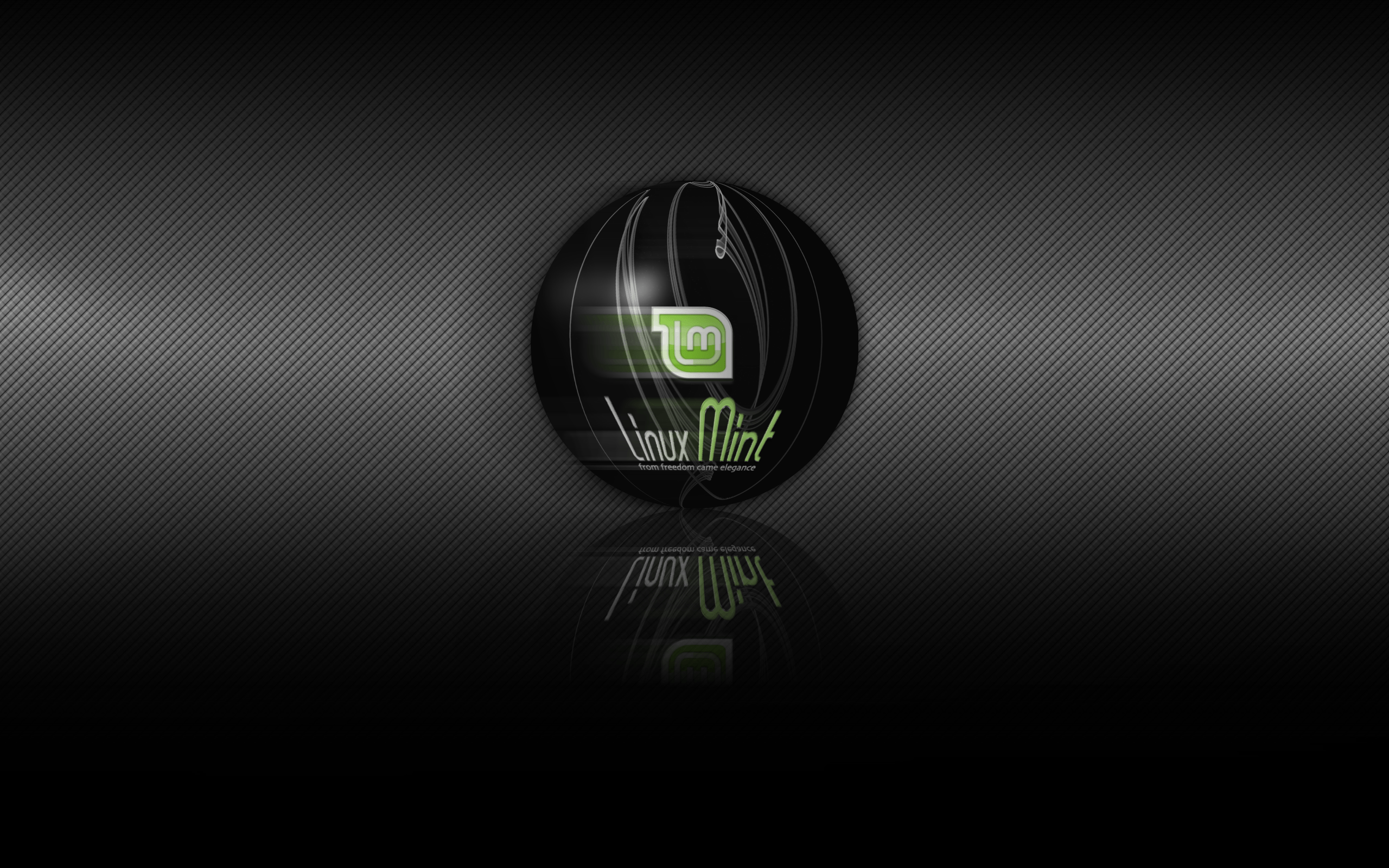 Sfera logo Linux Mint scuro, 2560x1600 WQXGA, Laptop