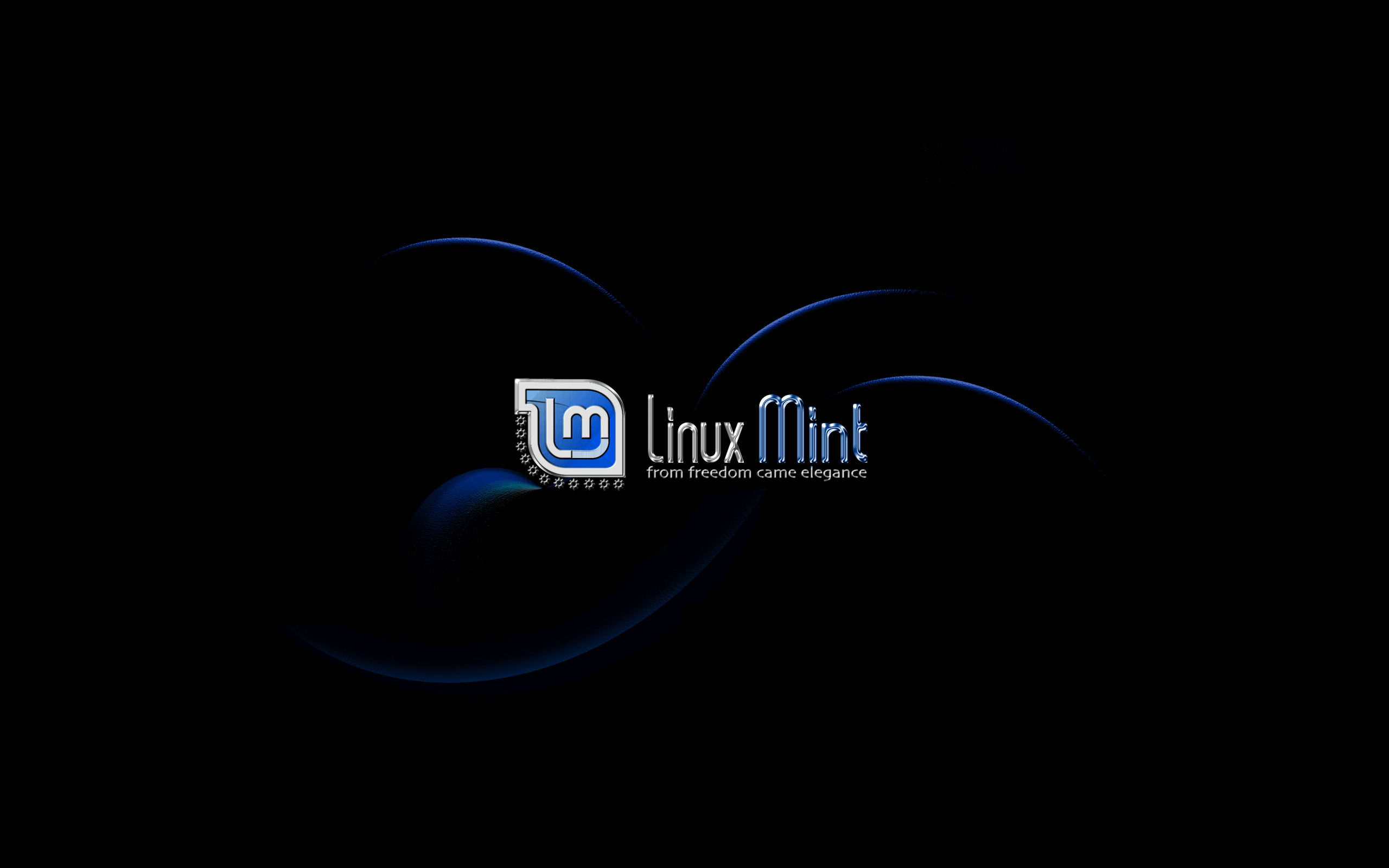 Logo Linux Mint su nero, 2560x1600 2K, PC