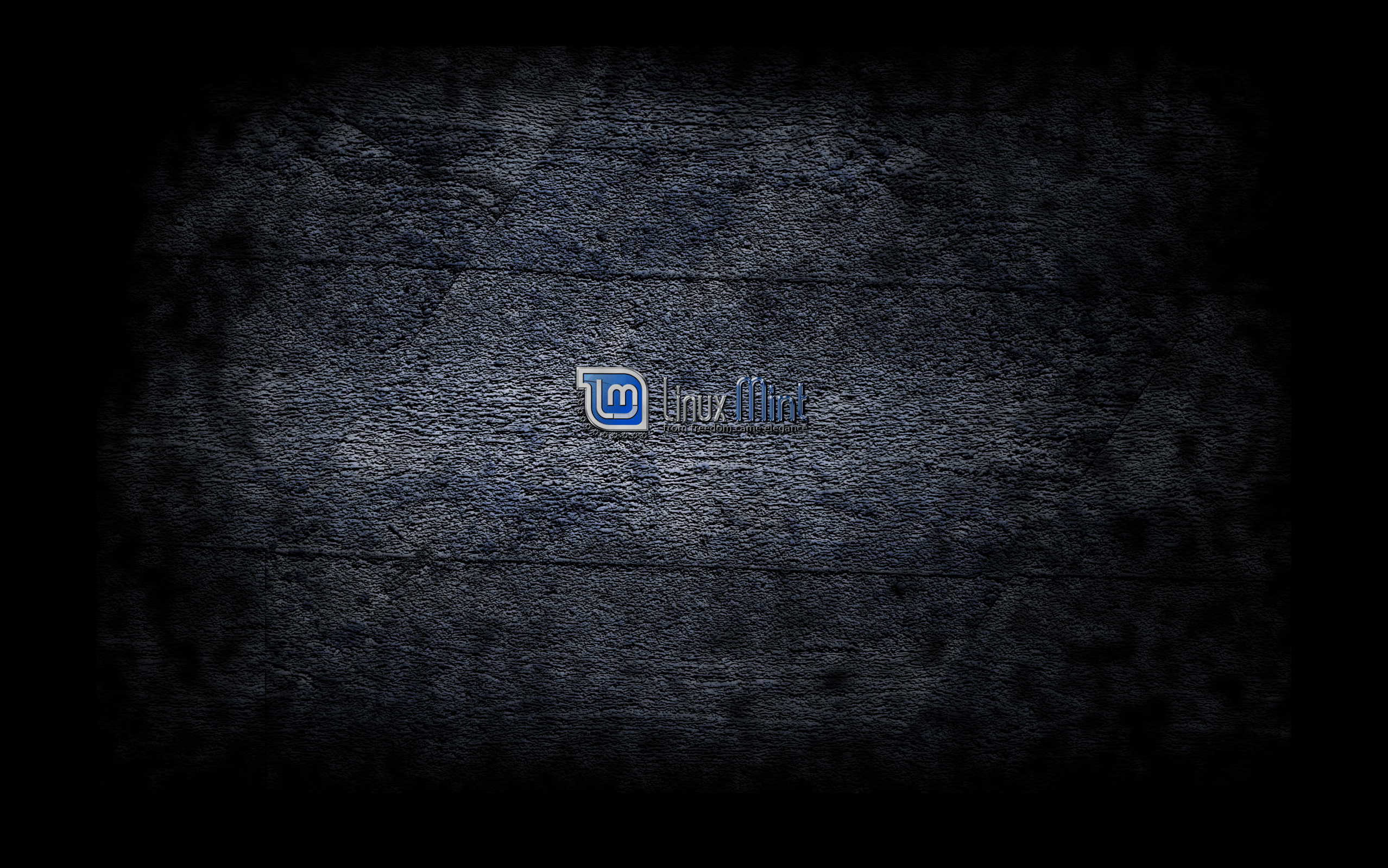 Logo Linux Mint su texture scura, 2556x1600 2K, PC Desktop
