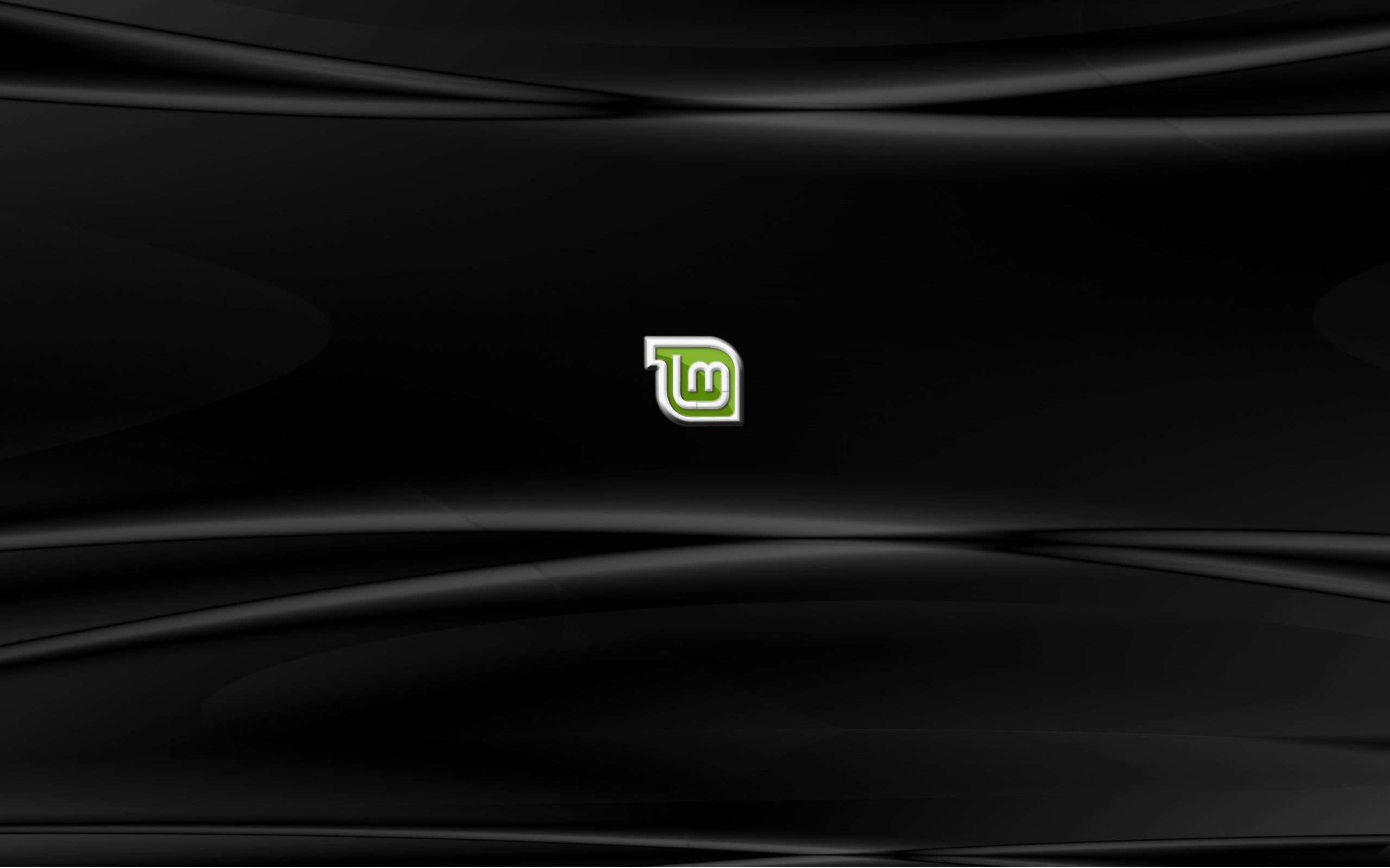 Logo Linux Mint su nero, 2560x1600 2K+, Laptop