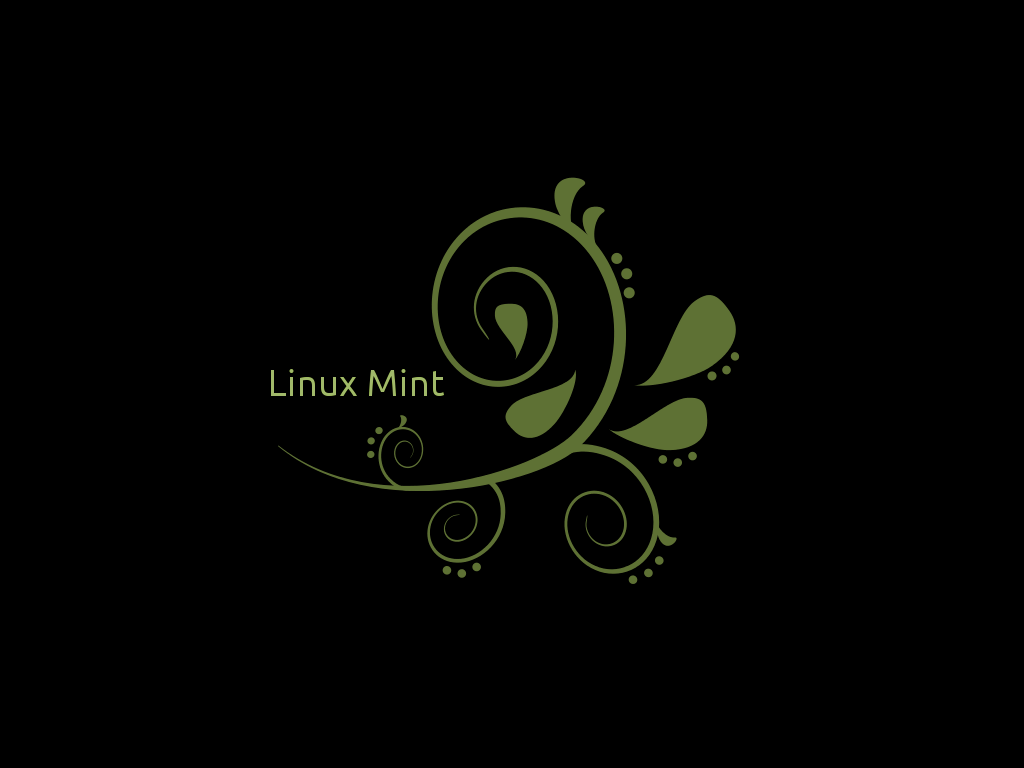 Logo Linux Mint decorativo verde, 1024x768 HD, iMac