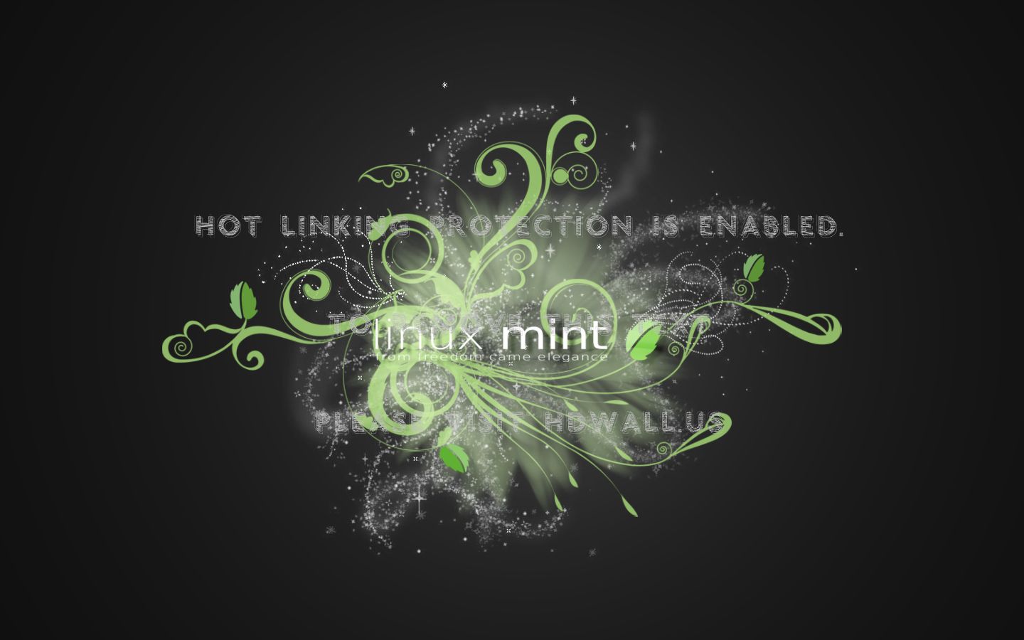 Logo Linux Mint floreale verde, 1440x900 720p, PC