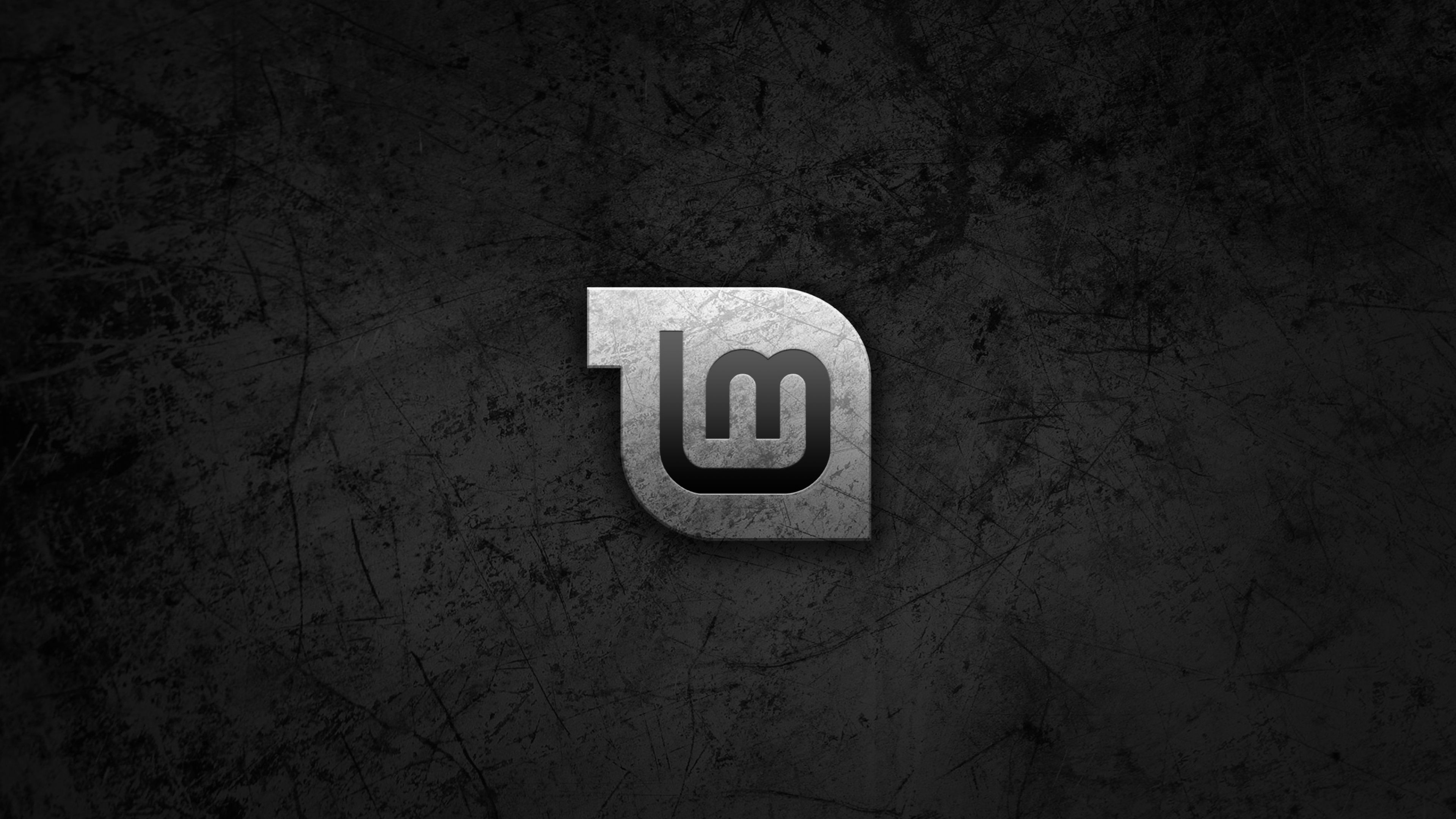 Logo Linux Mint scuro, distribuzione Linux, 3840x2160 4K, Desktop 4K