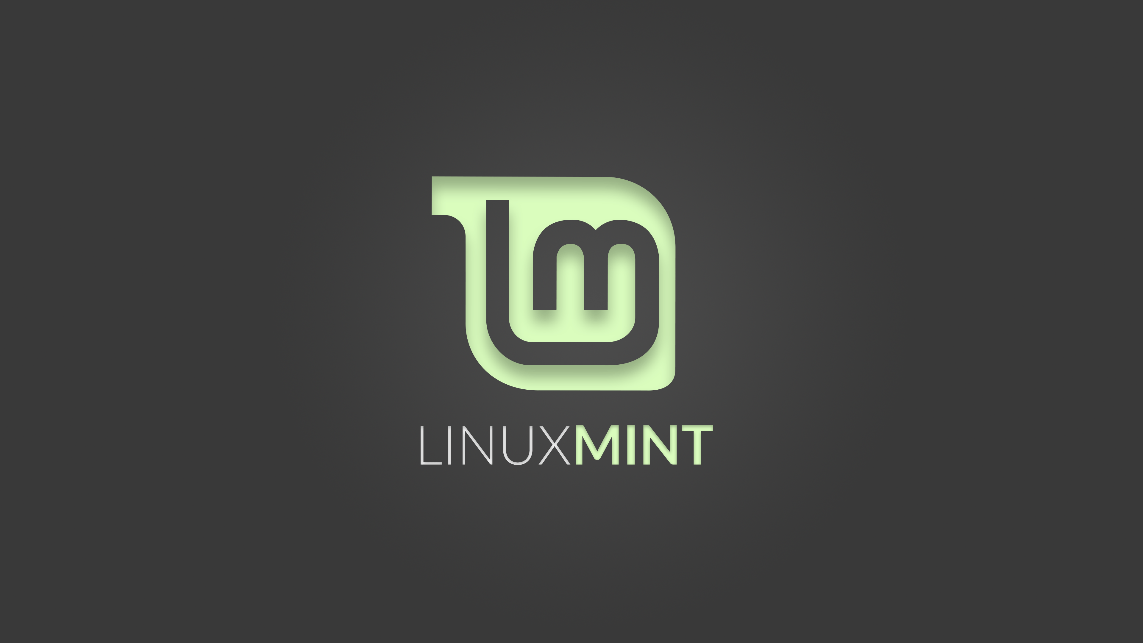 Logo Linux Mint verde scuro, 3840x2160 4K, Monitor 4K