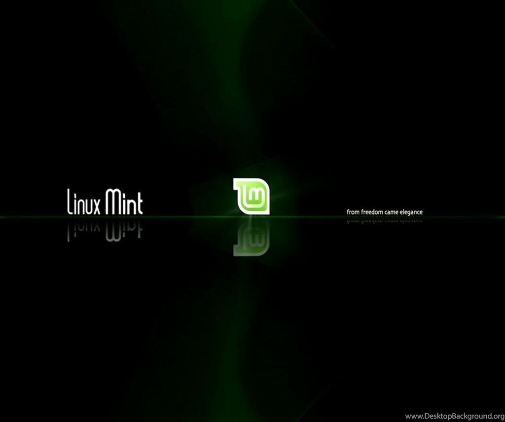 Logo Linux Mint su nero, 1024x855 HD, Desktop