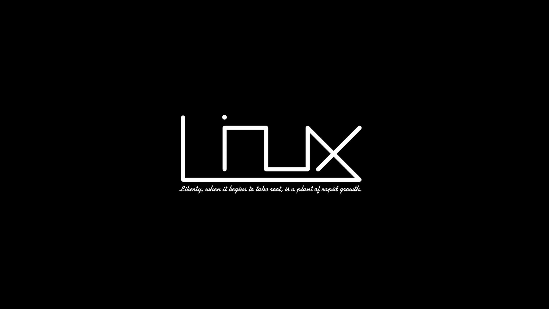 Logo Linux minimalista scuro, 1920x1080 Full HD 1080p, Desktop