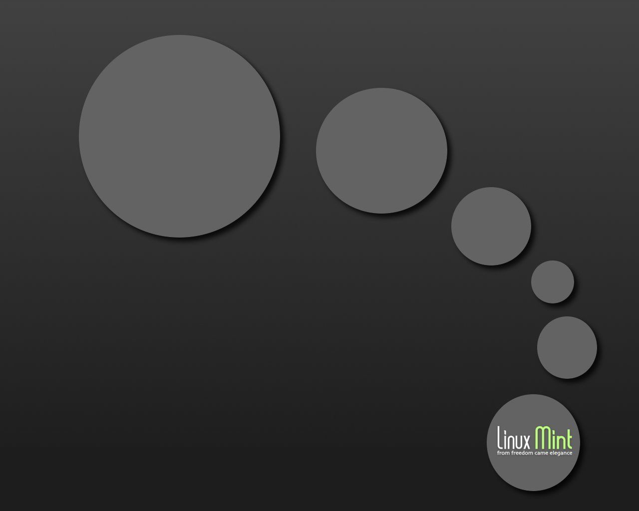 Cerchi grigi logo Linux Mint, 1280x1024 HD, Desktop