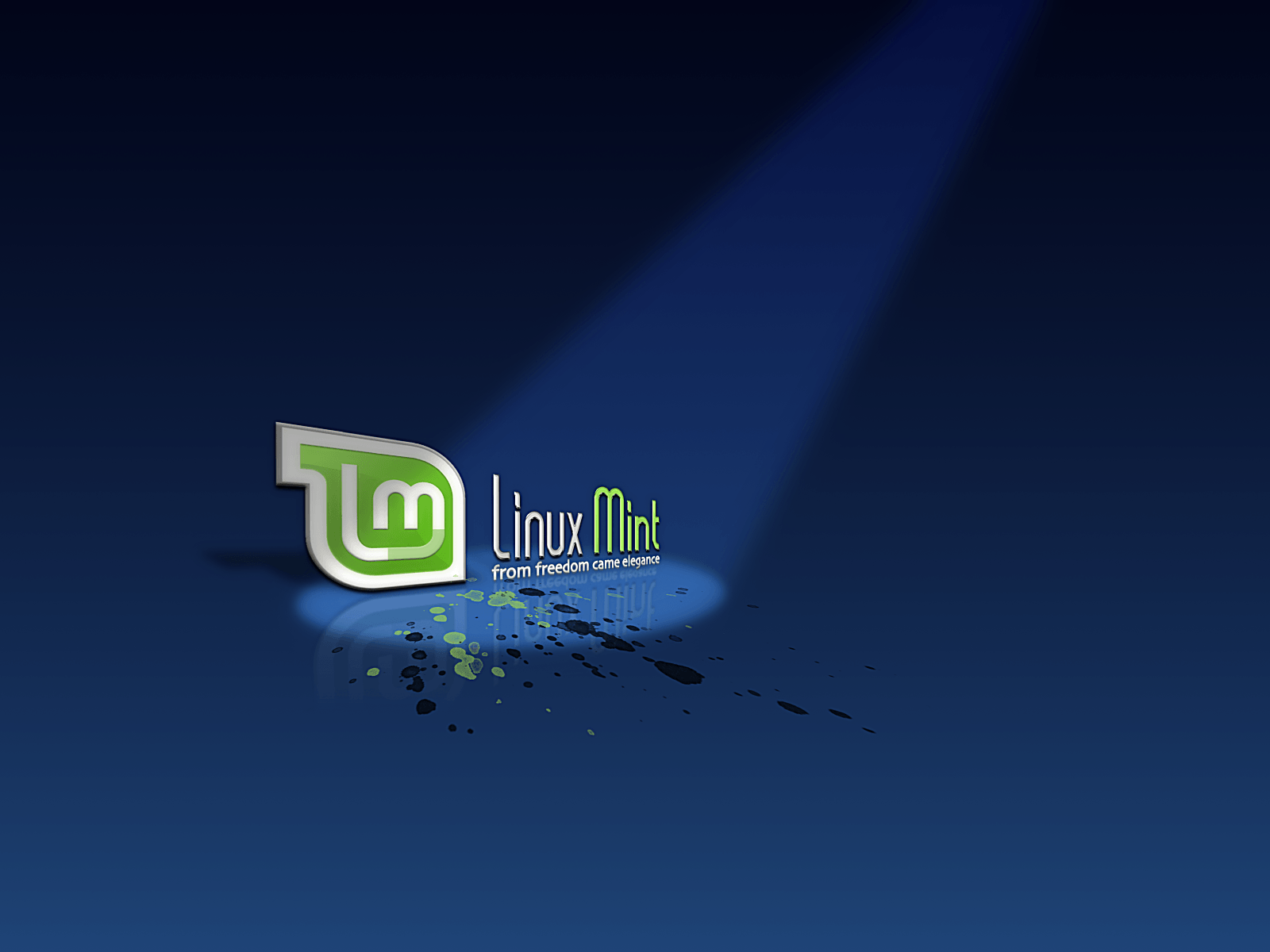 Logo Linux Mint su blu scuro, 1600x1200 900p, Laptop